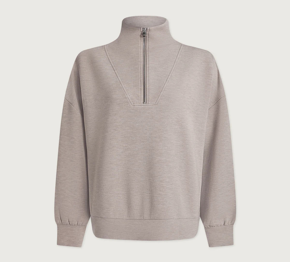 🧡*NWT*Varley Hawley Half-Zip Sweater Pullover Women’s Size M Color – Taupe Marl