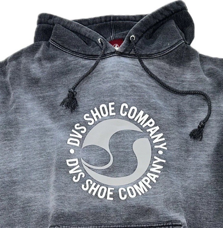 Vintage DVS Skateboard Shoe Company Pullover Hoodie Sweatshirt Mens Small