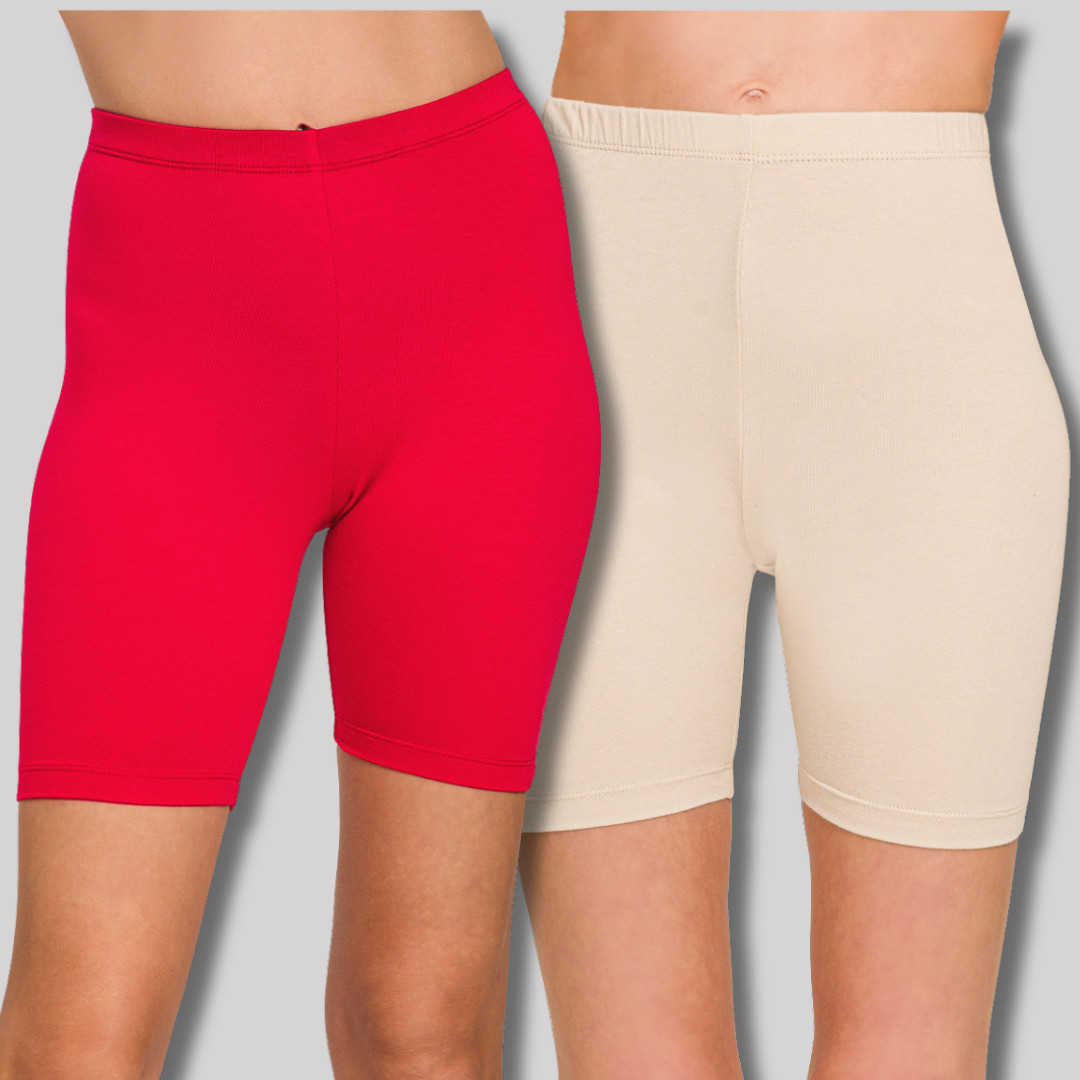Women’s Bike Shorts Soft Stretch Fitness Cotton Spandex Leggings Workout Yoga