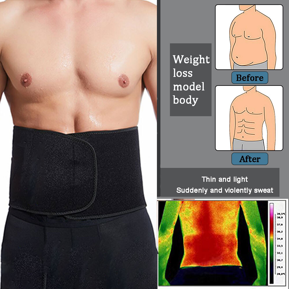 Women Waist Trainer Sauna Neoprene Sweat Belt Tummy Control Yoga Gym Body Shaper