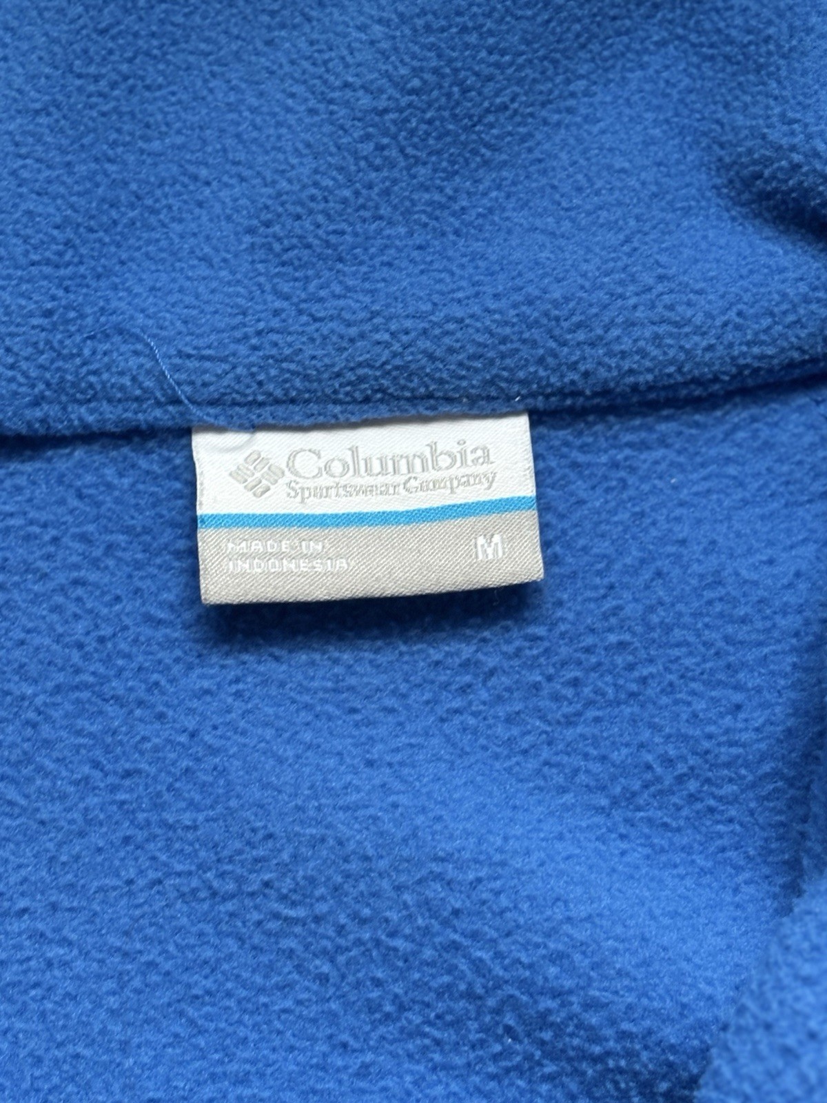 Columbia Women’s Medium Blue Fleece Jacket Full Zip Lightweight Outdoor Hiking