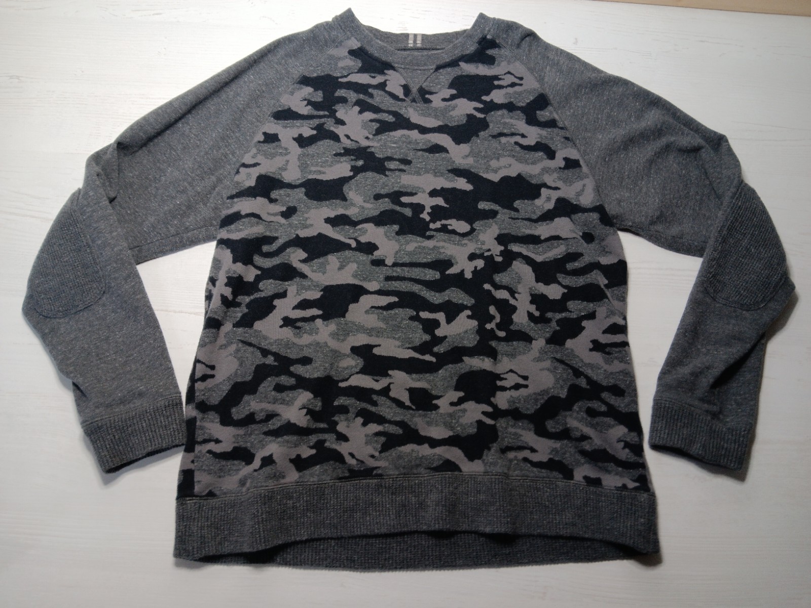 Large Gray Camo Knowledge Wisdom Truth Sweater Elbow Pads