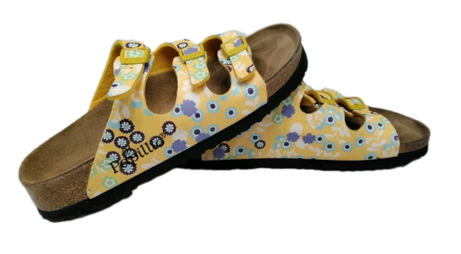 Birkenstock Florida Soft Footbed Floral Papillio Sandals Women’s Size 36 Yellow