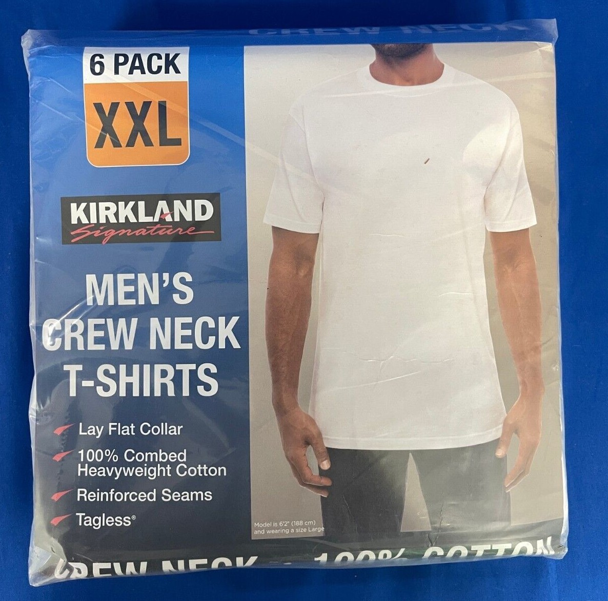 Kirkland Signature Men’s Crew Neck 6-Pack T-Shirts – Choose Color & Size – NEW