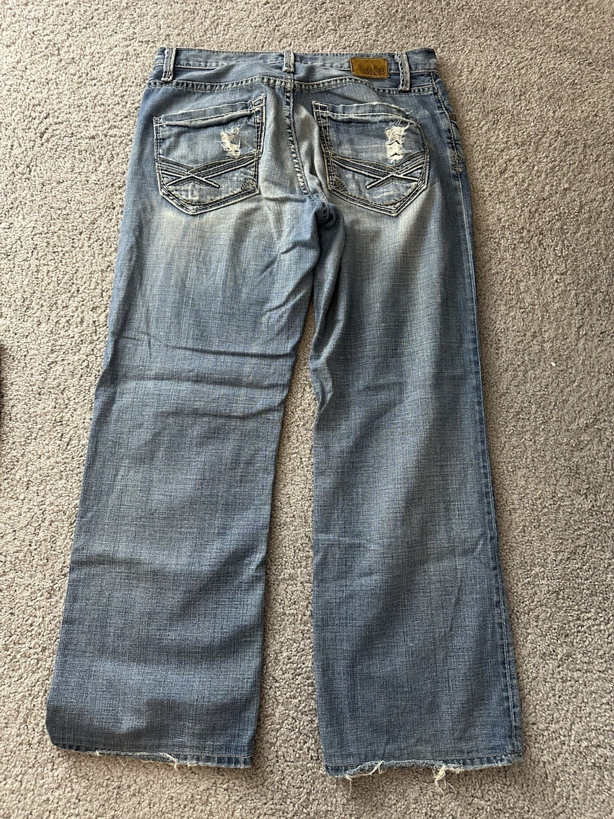 Buckle BKE 2 Pair Jeans Men 32×31 Blue Marshall Denim Pant Washed Out Faded