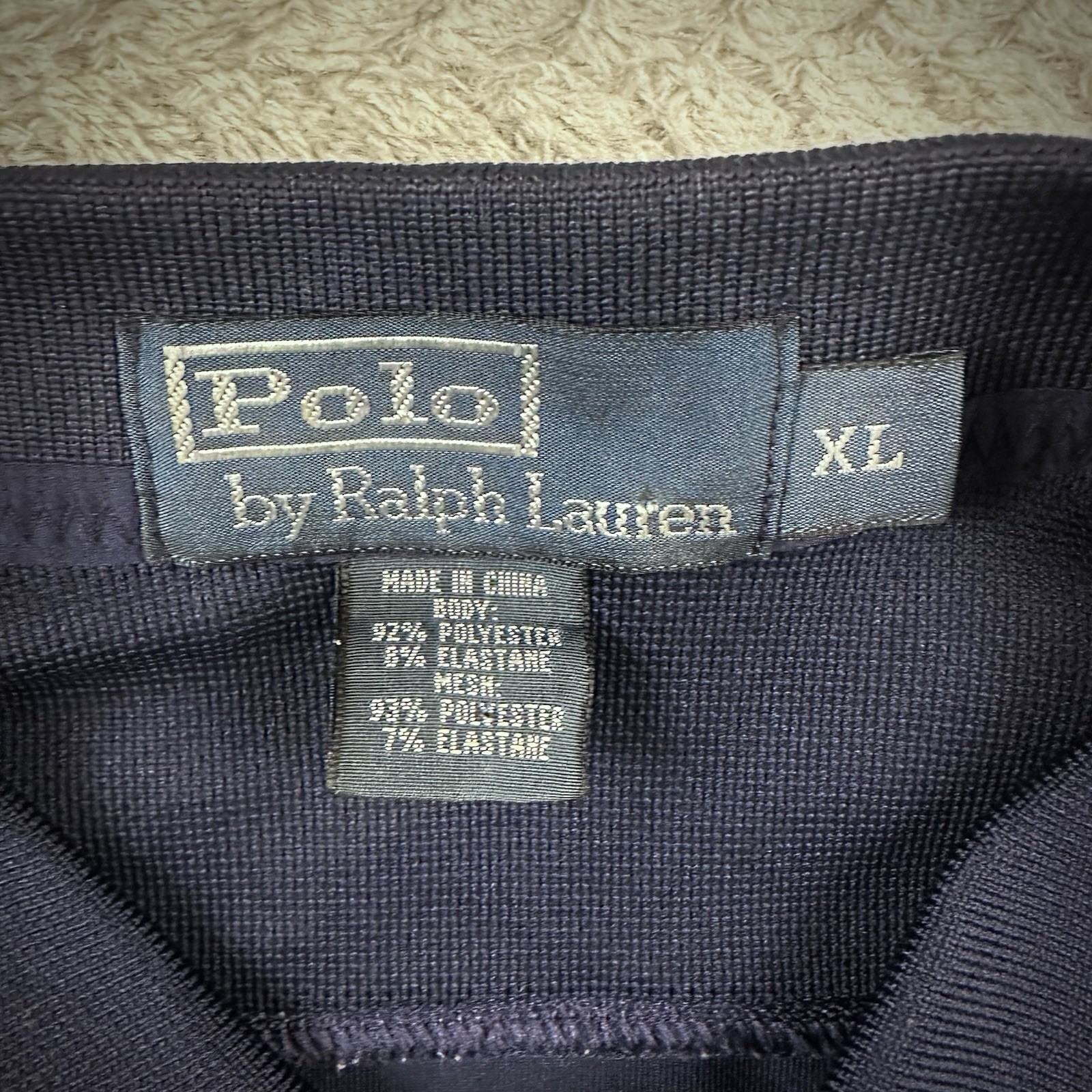 Polo Ralph Lauren US OPEN 2012 Big Pony Snap Collar Navy Polo Shirt Size XL