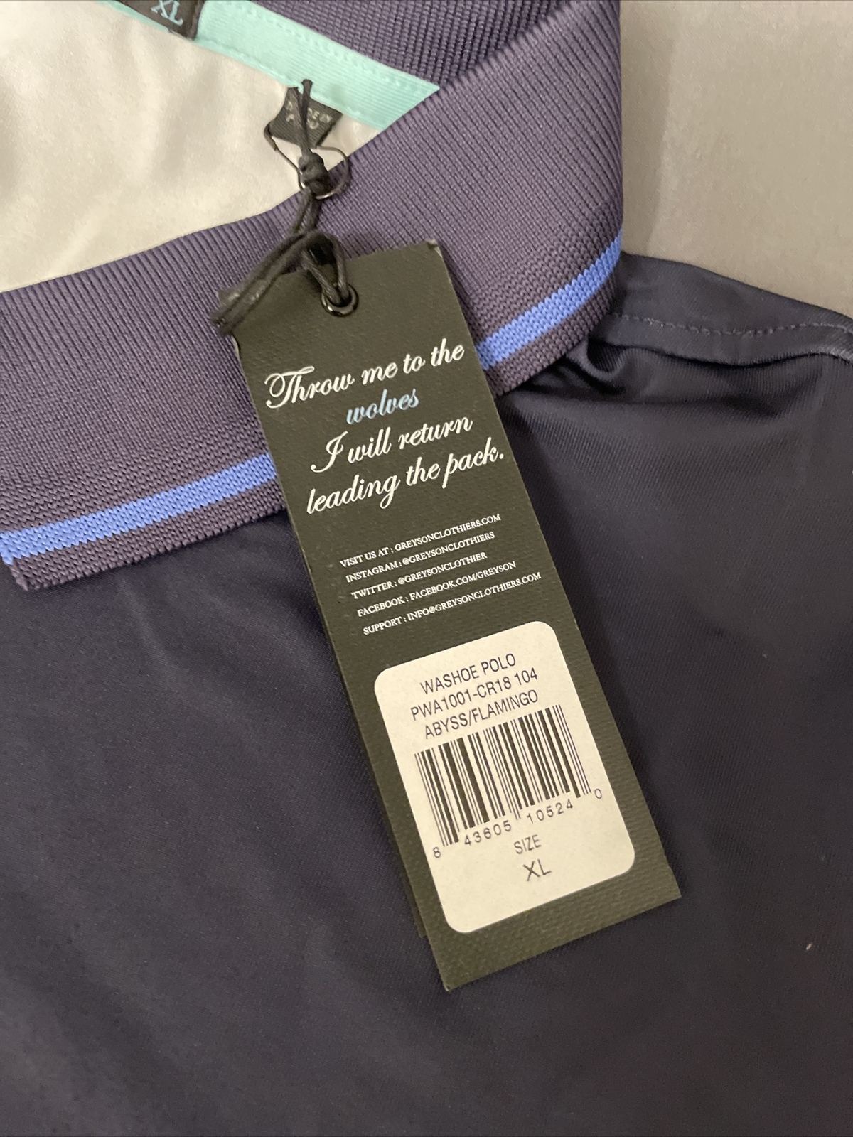 Greyson Golf Shirt Polo Washoe XL Abyss Flamingo Colorblock NWT MSRP $90