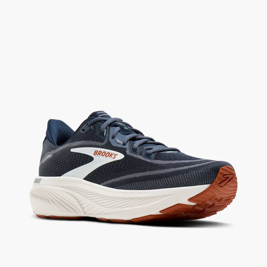 Brooks Men’s Ghost 18 Navy Blazer/Red Earth/Blue Medium/D