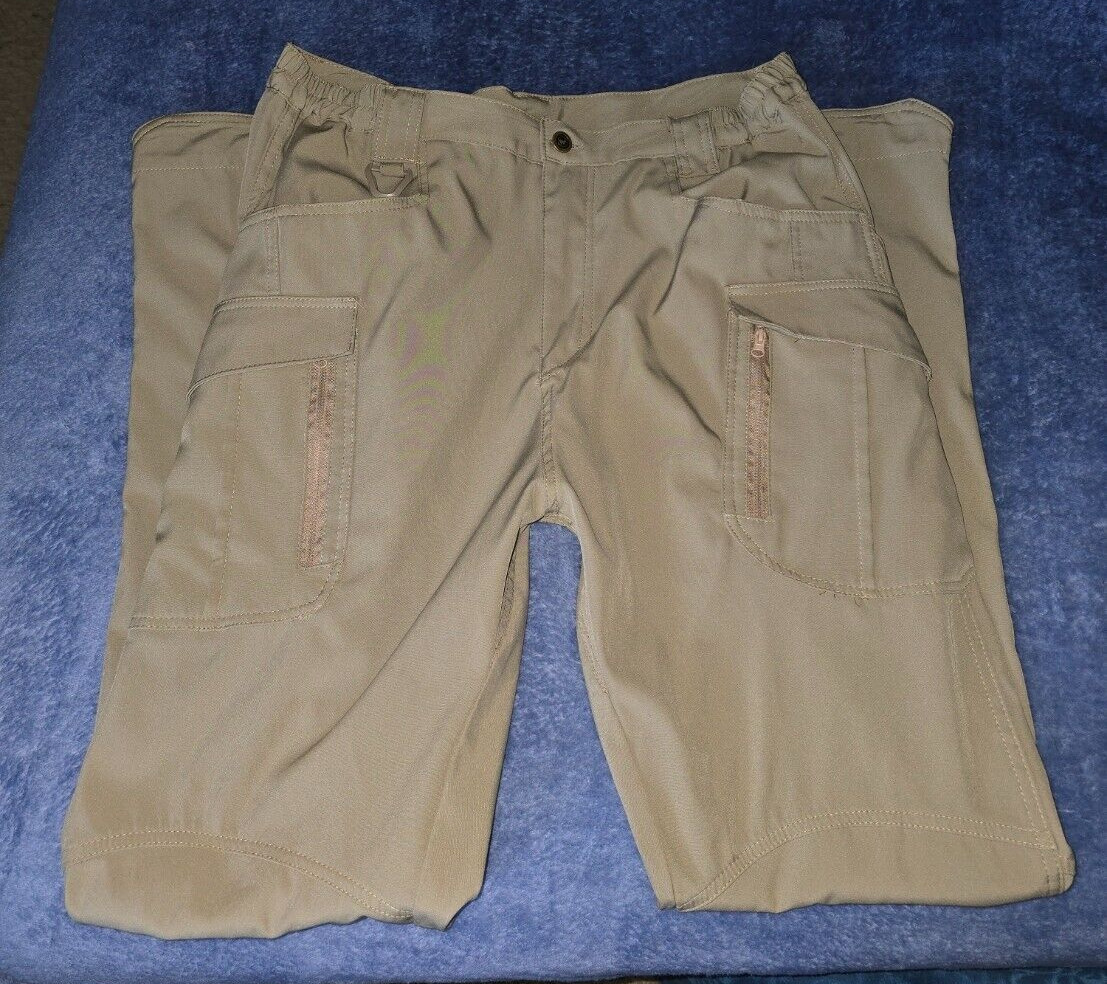 W Tactical Series Pants L (36×34) Khaki Highrise Ripstop Poly Cotton Field NWOT