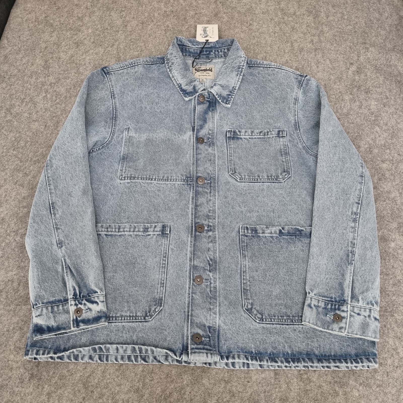 The Stronghold Jacket Mens XXXL Blue Denim Chore Utility Work Oi Polloi Jean