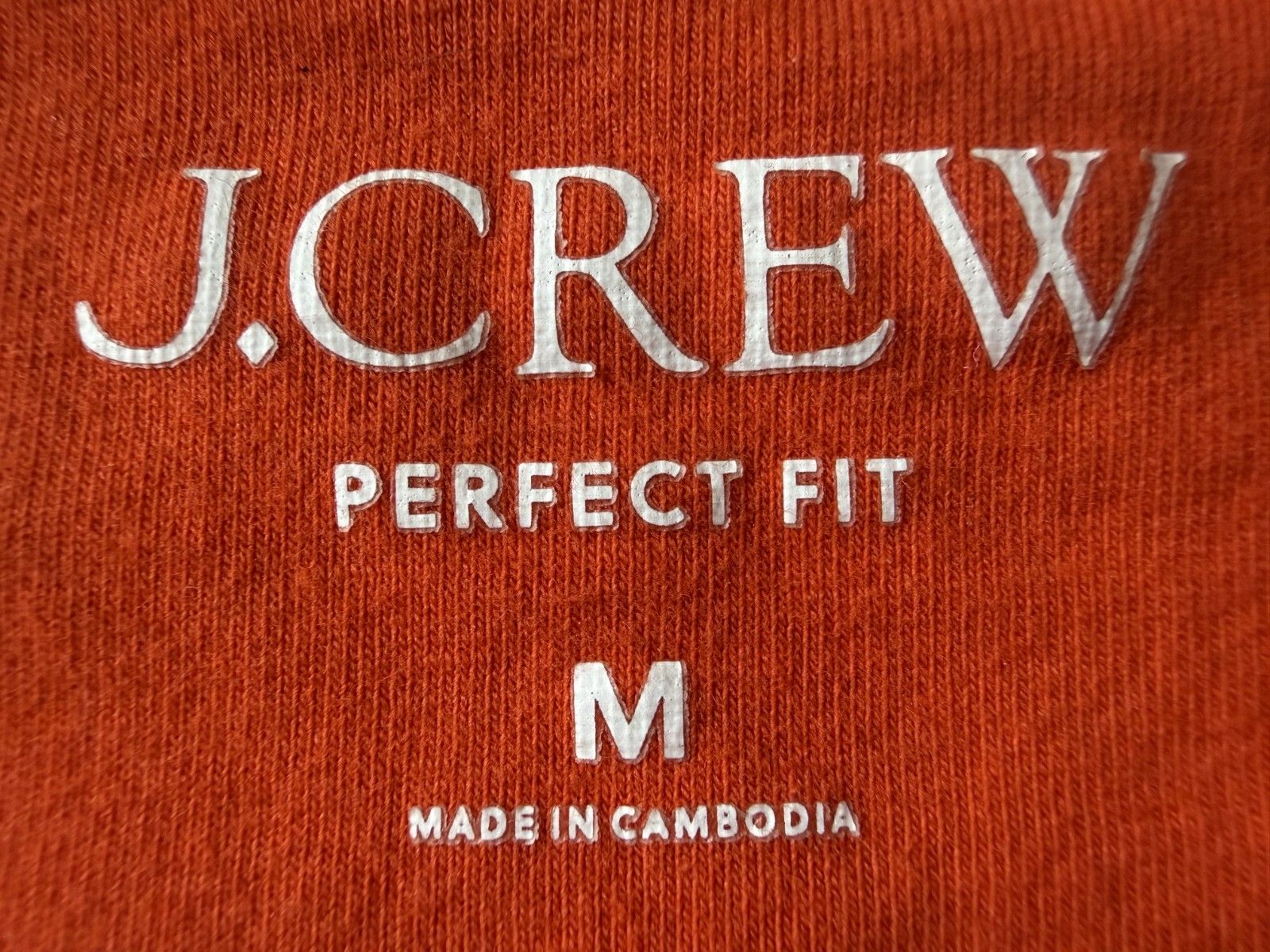 J. Crew Perfect Fit Womens Size M Tangerine Cotton Tank Top Stretch