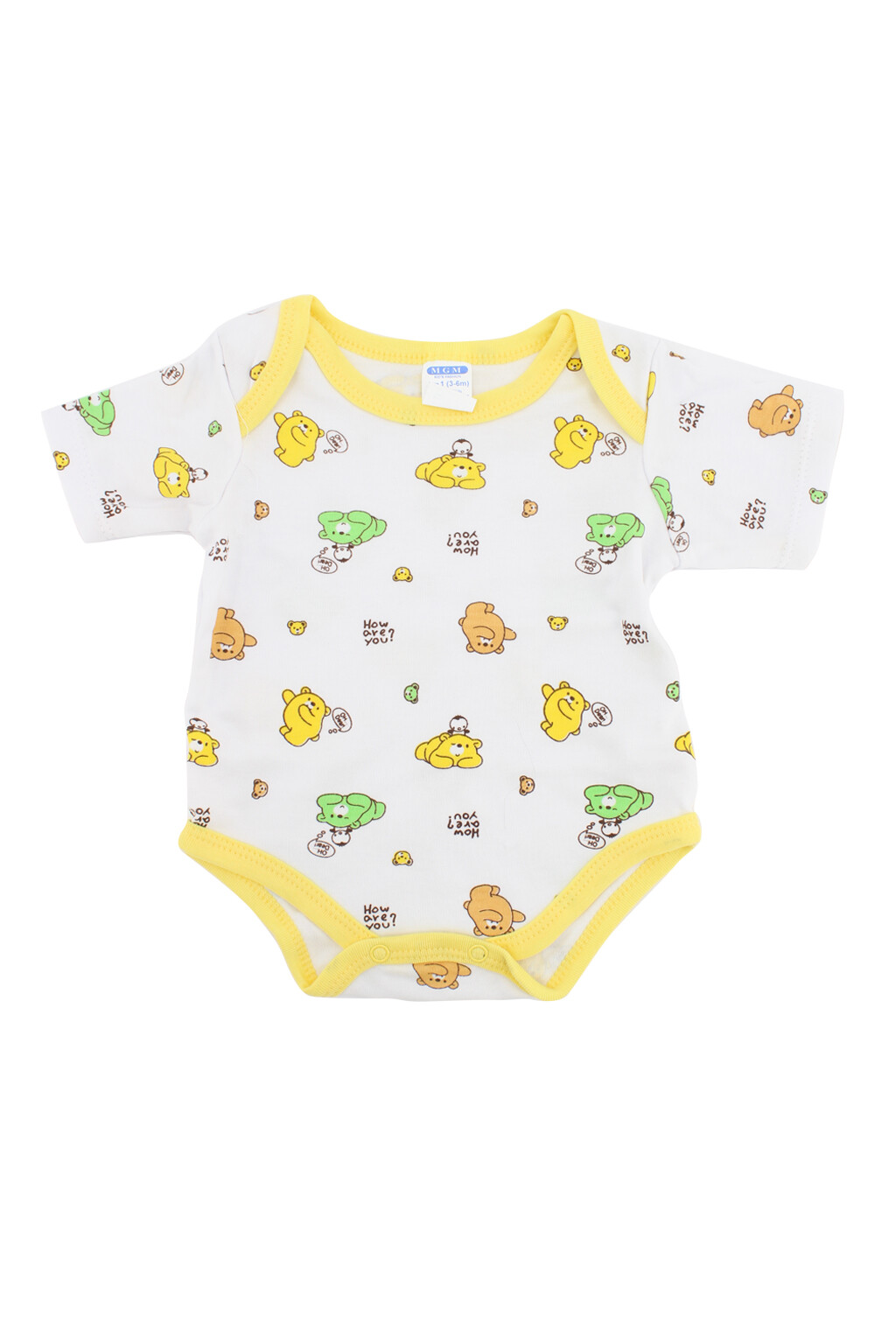 4 Baby Romper Bodysuit Jumpsuit Short Sleeve Print Solid Size 3-6 M 6-9 M 9-12 M