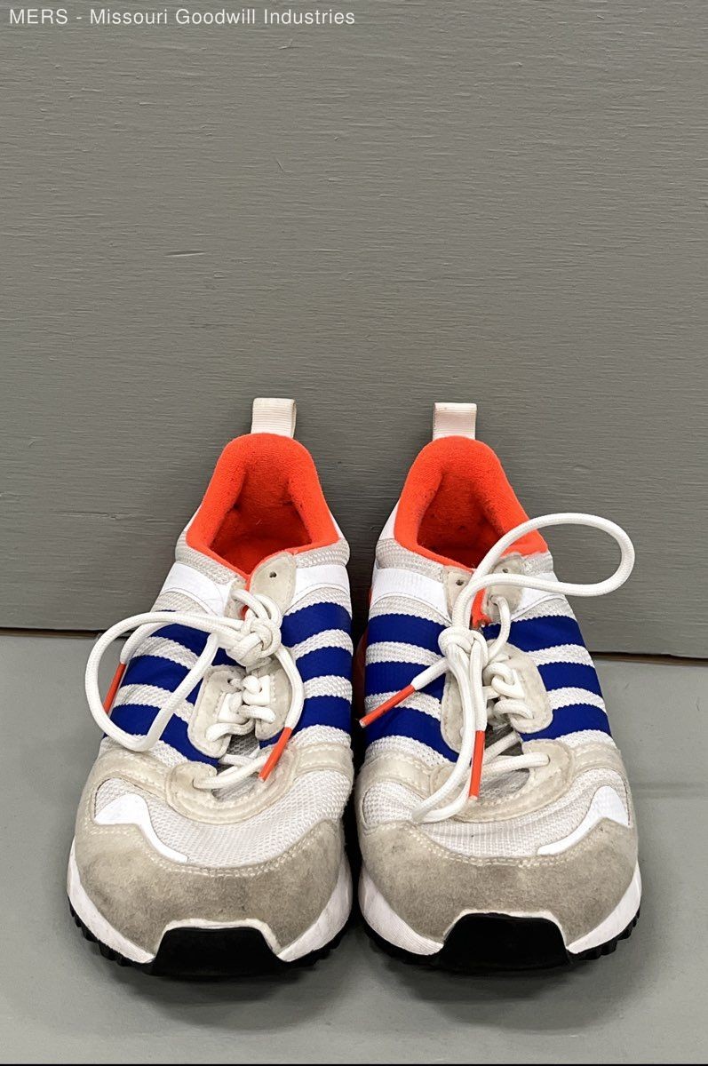 Adidas ZX 700 HD White Royal Blue Solar Orange Sneakers Size 8