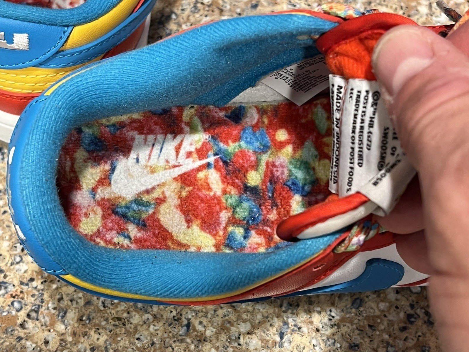 Nike LeBron James x Fruity Pebbles x Dunk Low DH8009-600 Shoes; Size W: 6, M: 4