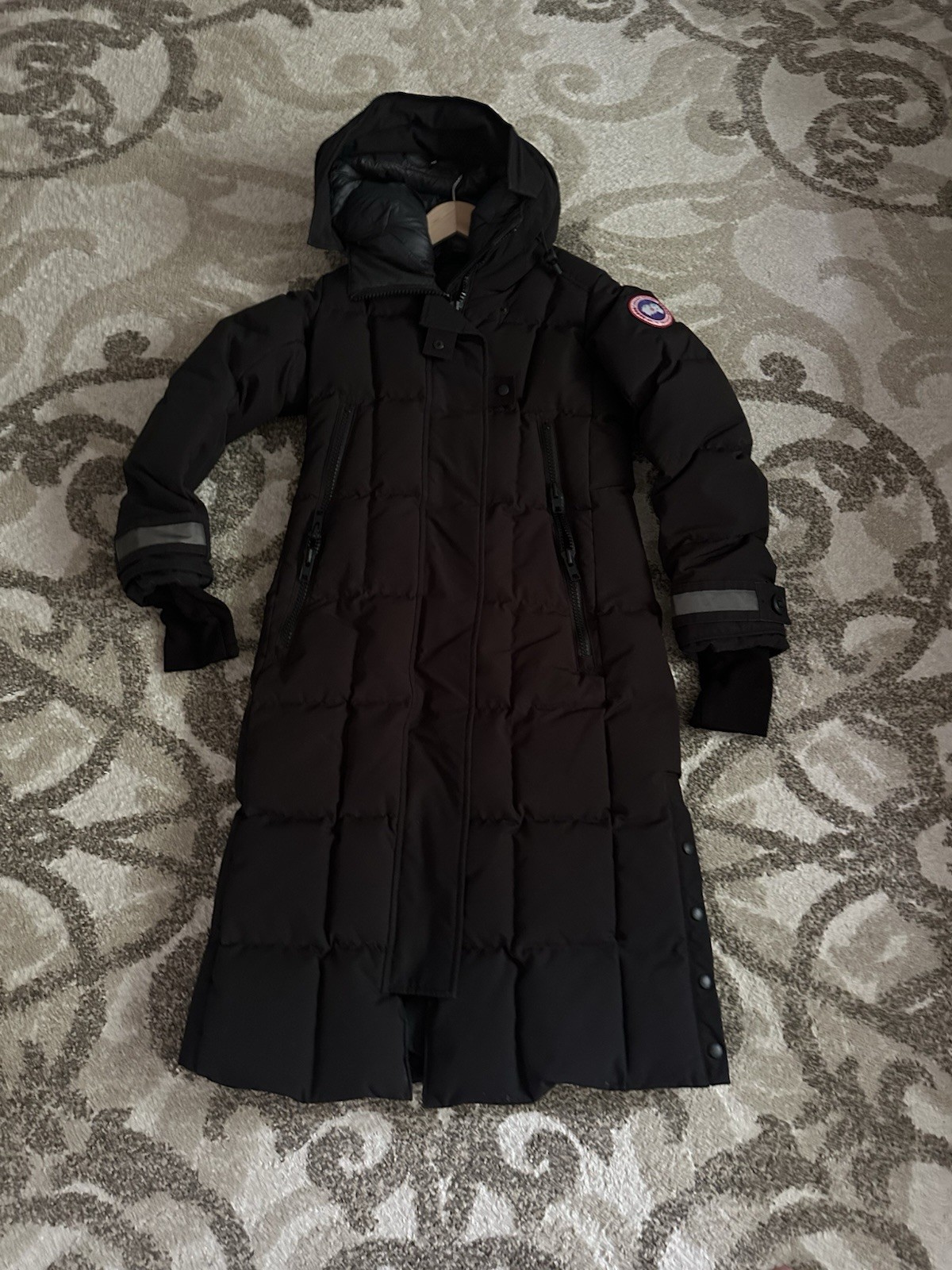 Canada Goose Elmwood Parka Women’s XS/TP Black Hooded Long Down Puffer Coat