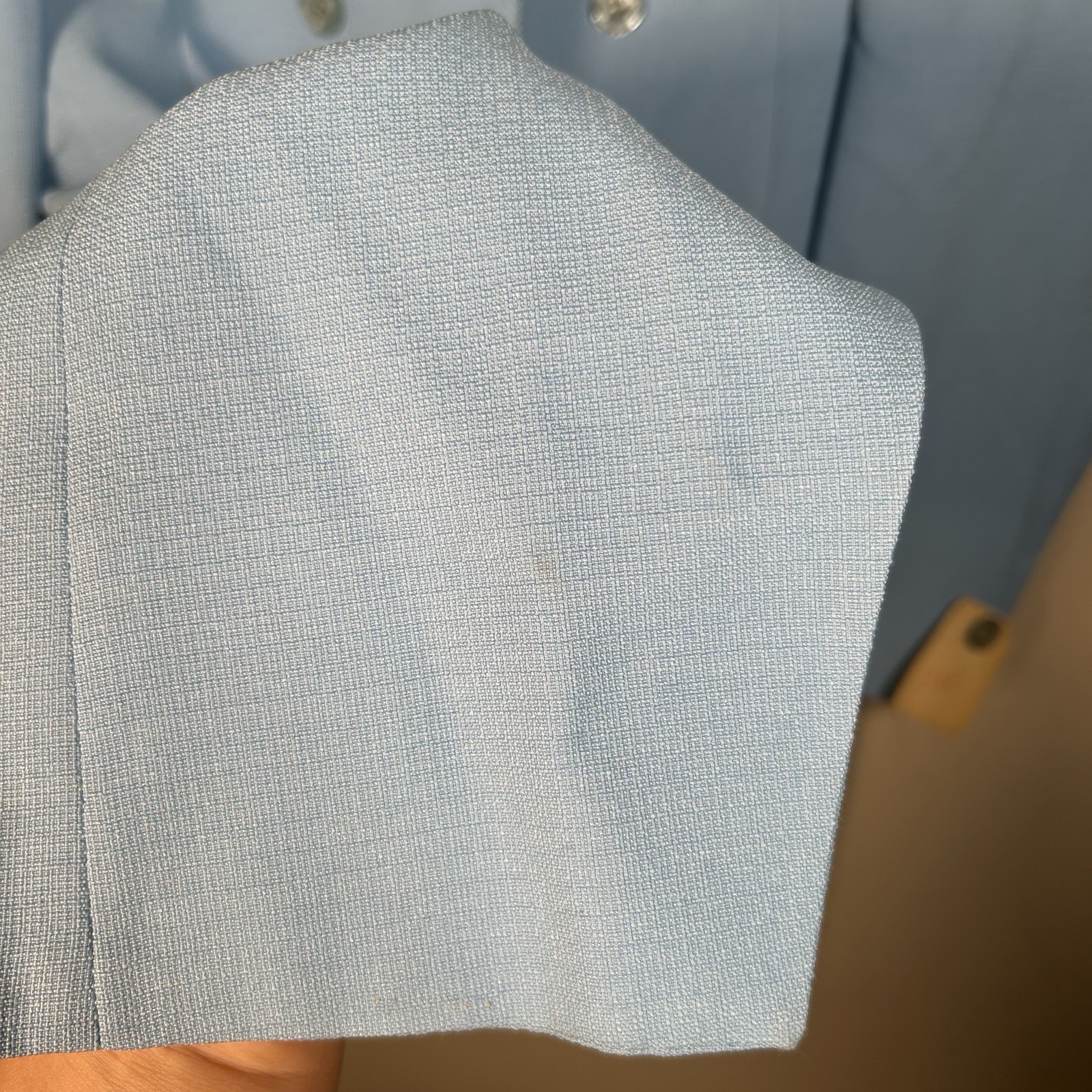 VTG 70s After Six Baby Blue Tuxedo Tail Coat Suit Jacket Mens 38R Deadstock