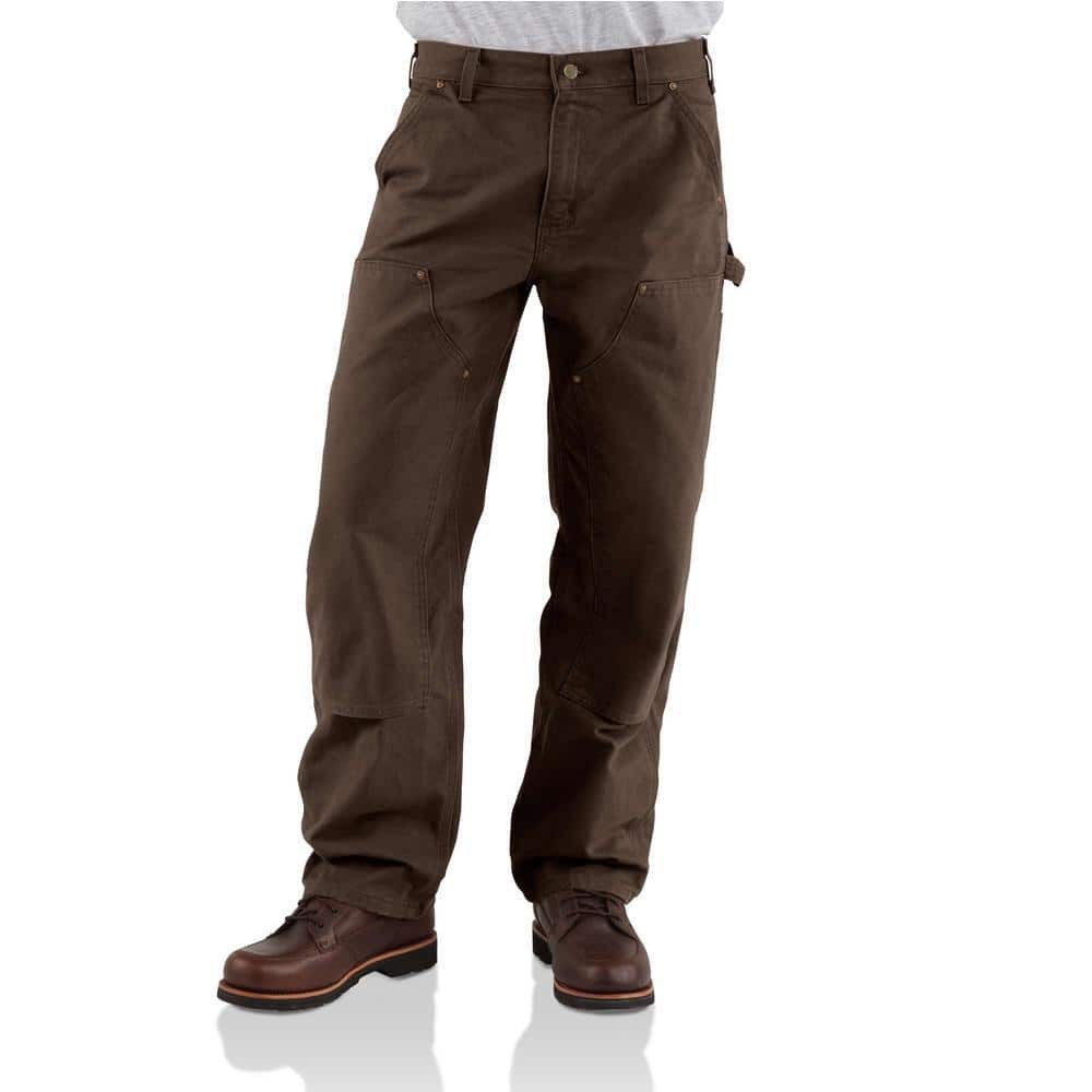 Carhartt Loose Straight Washed Duck Double-Front Dungarees – Dark Brown – 31×34