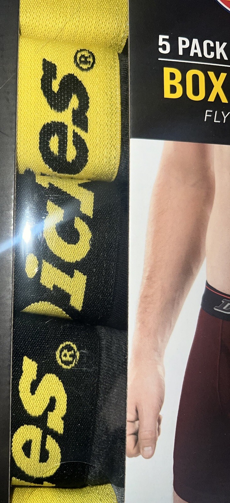 Dickies ~ 5-Pair Mens Boxer Brief Underwear Cotton Fly Front Pouch ~ M