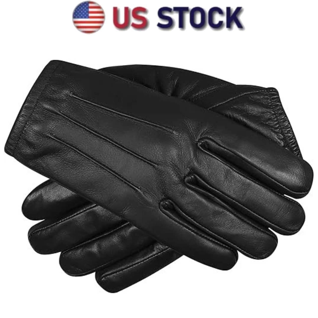Men’s Driving Gloves Car Motorcycle Bikers Genuine Leather Police Drivers Glove