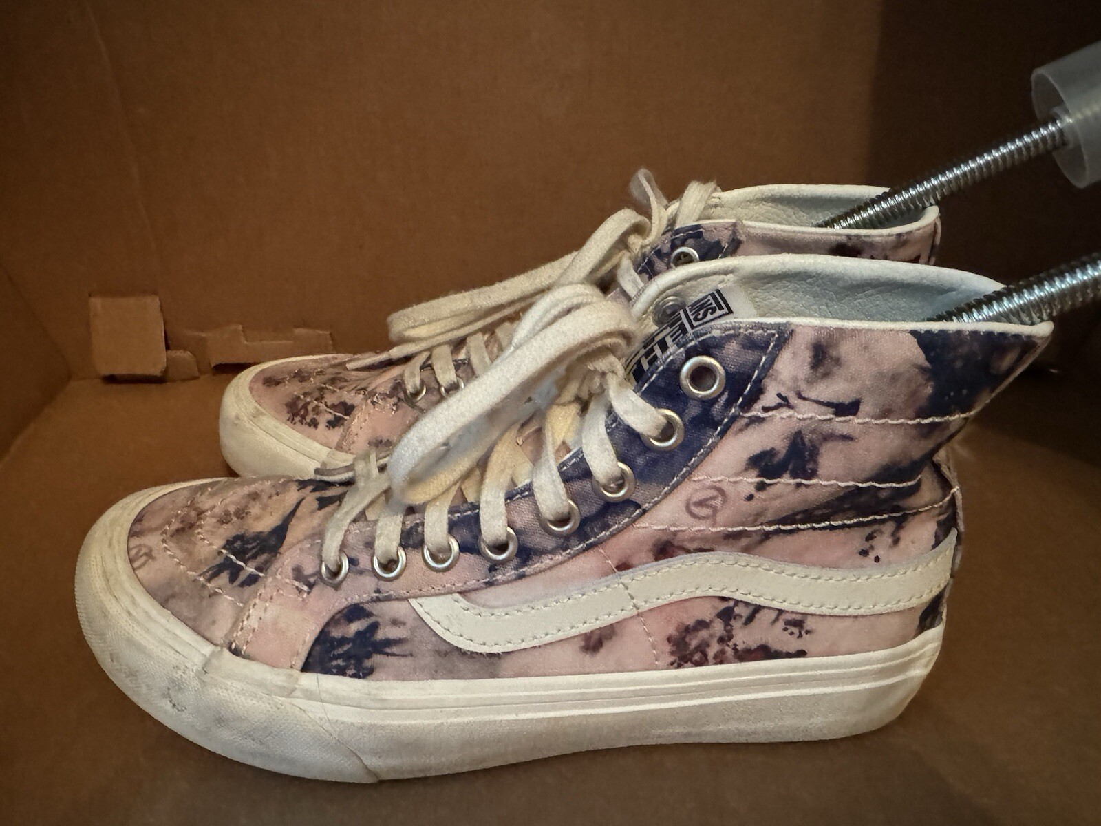 Vans Sk8-Hi 38 Deco Floral Dye High Top Pink Purple Unisex Size Men 5.5 Women 7