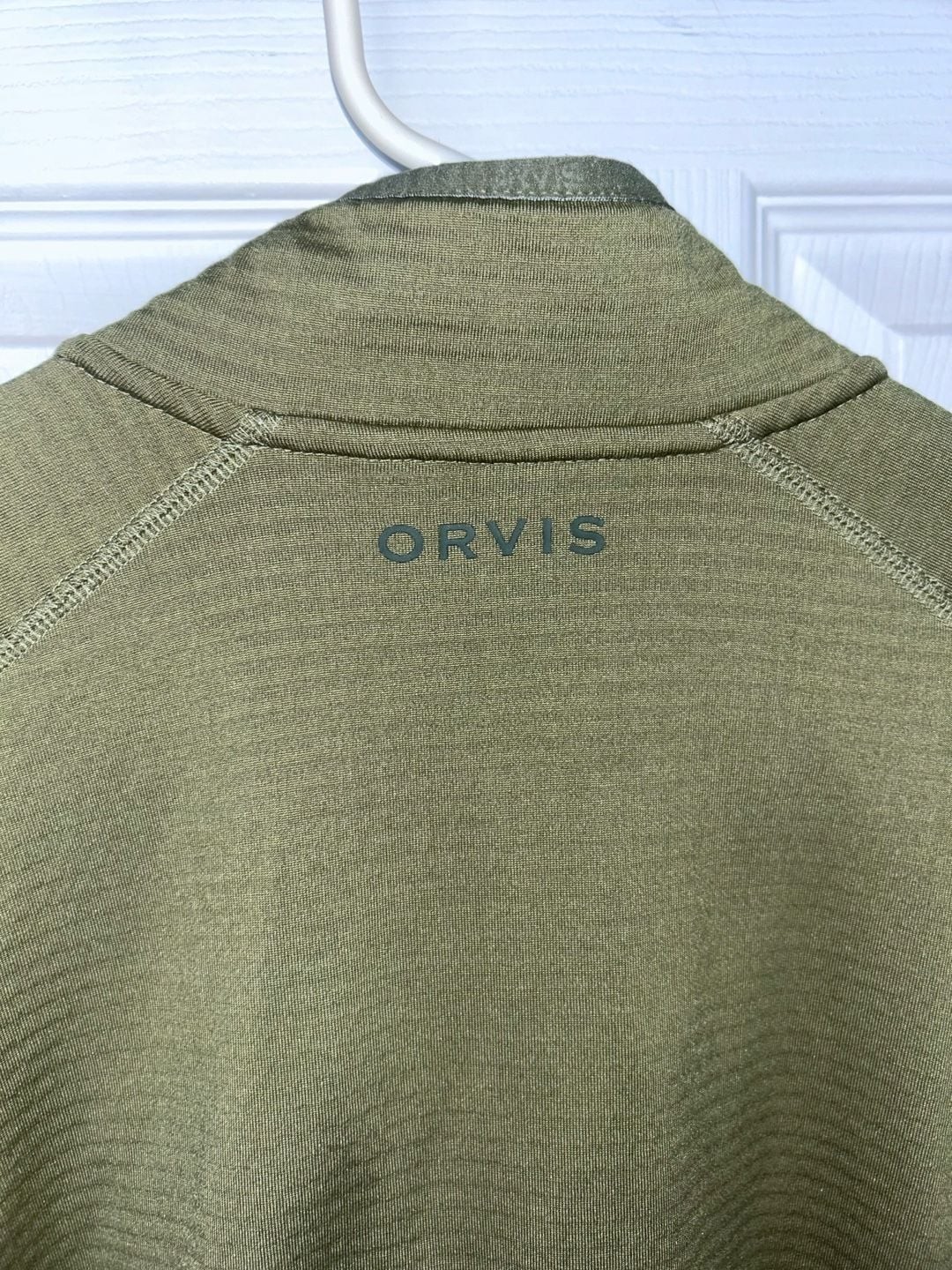 Orvis Grid Fleece Half-Zip Pullover Olive Green