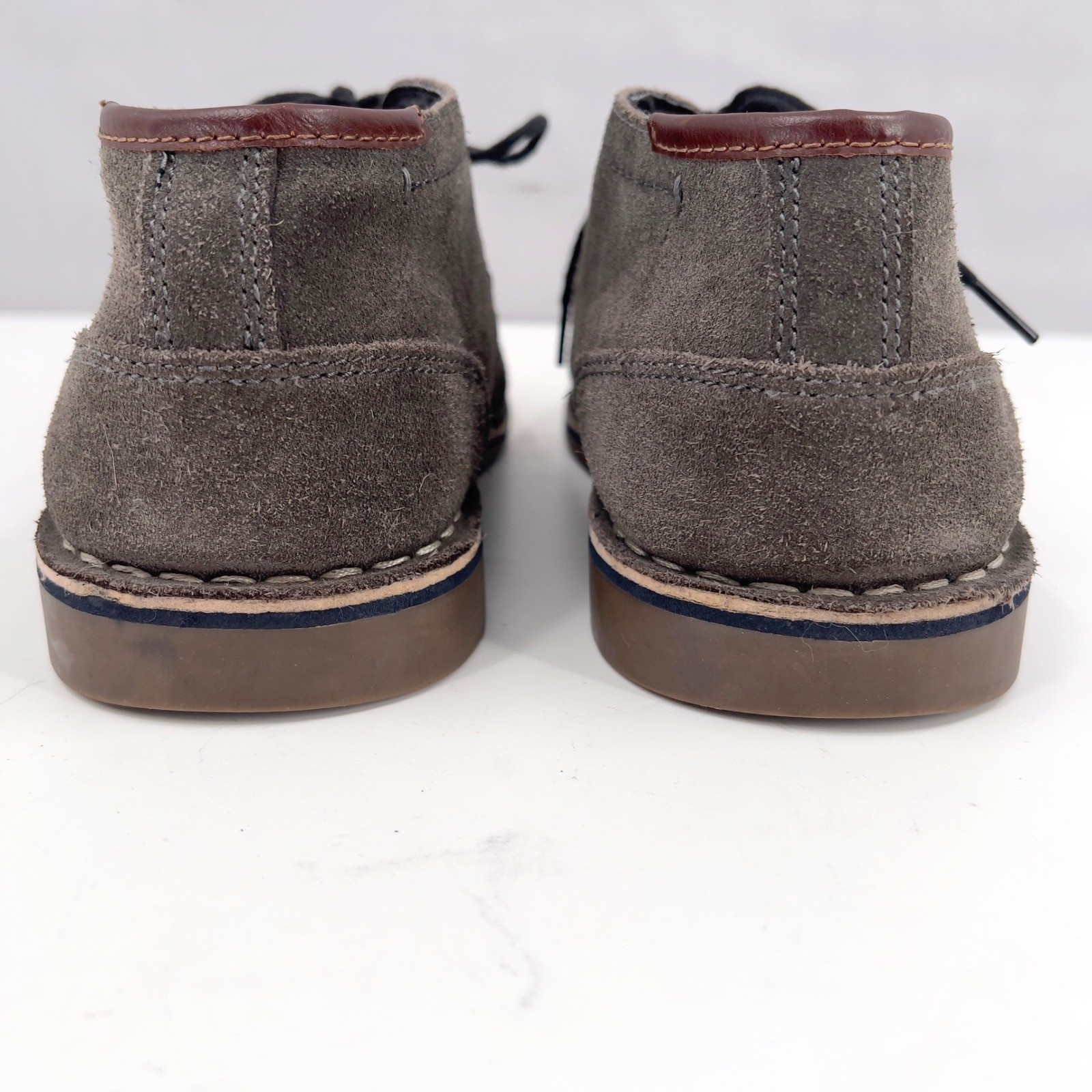 Kenneth Cole Reaction Mens Desert Sun Chukka Boots Grey Suede Leather Trim 9 M