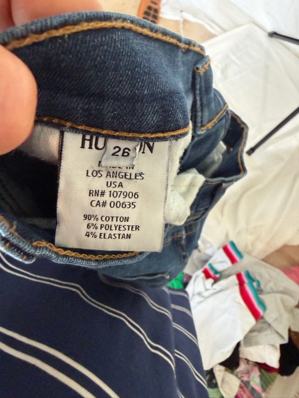 Hudson Nico Super Skinny Mid-Rise Jeans | Dark Wash | Size 26