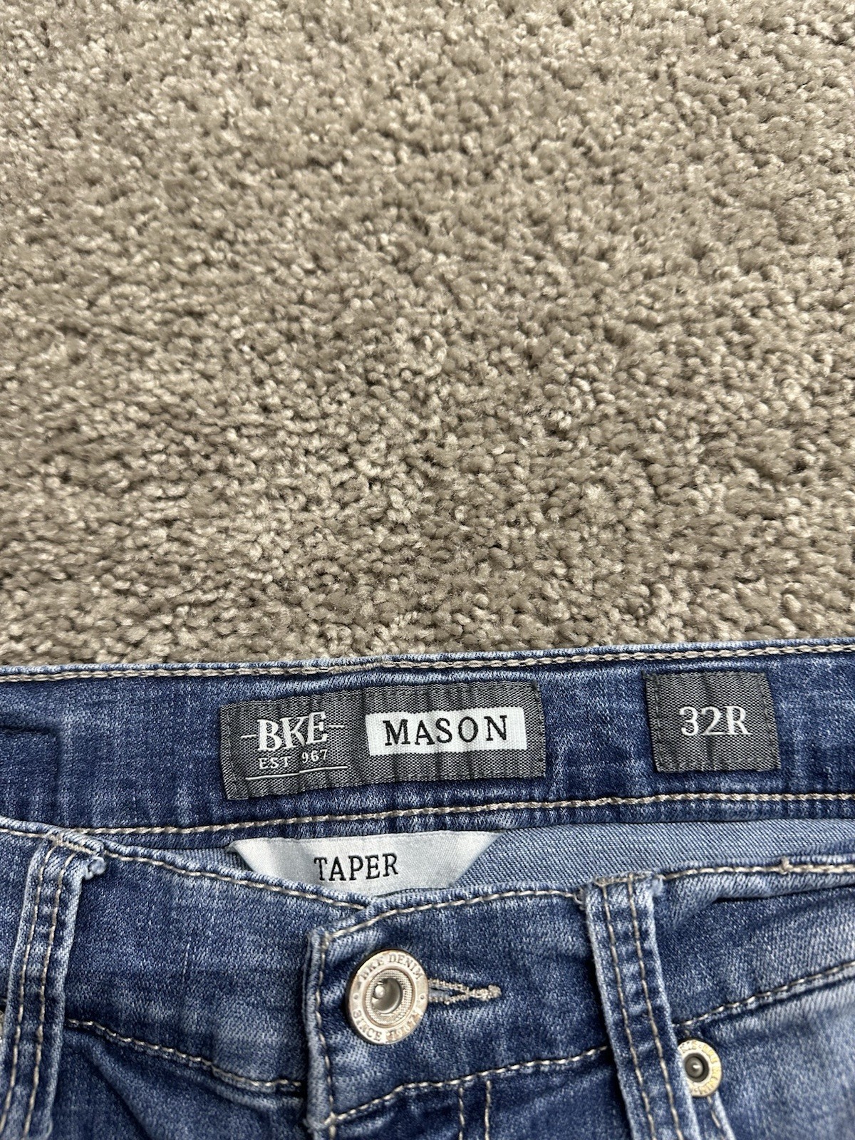 Buckle BKE Mason Taper Stretch Jeans Mens 32R (fits 33×32)