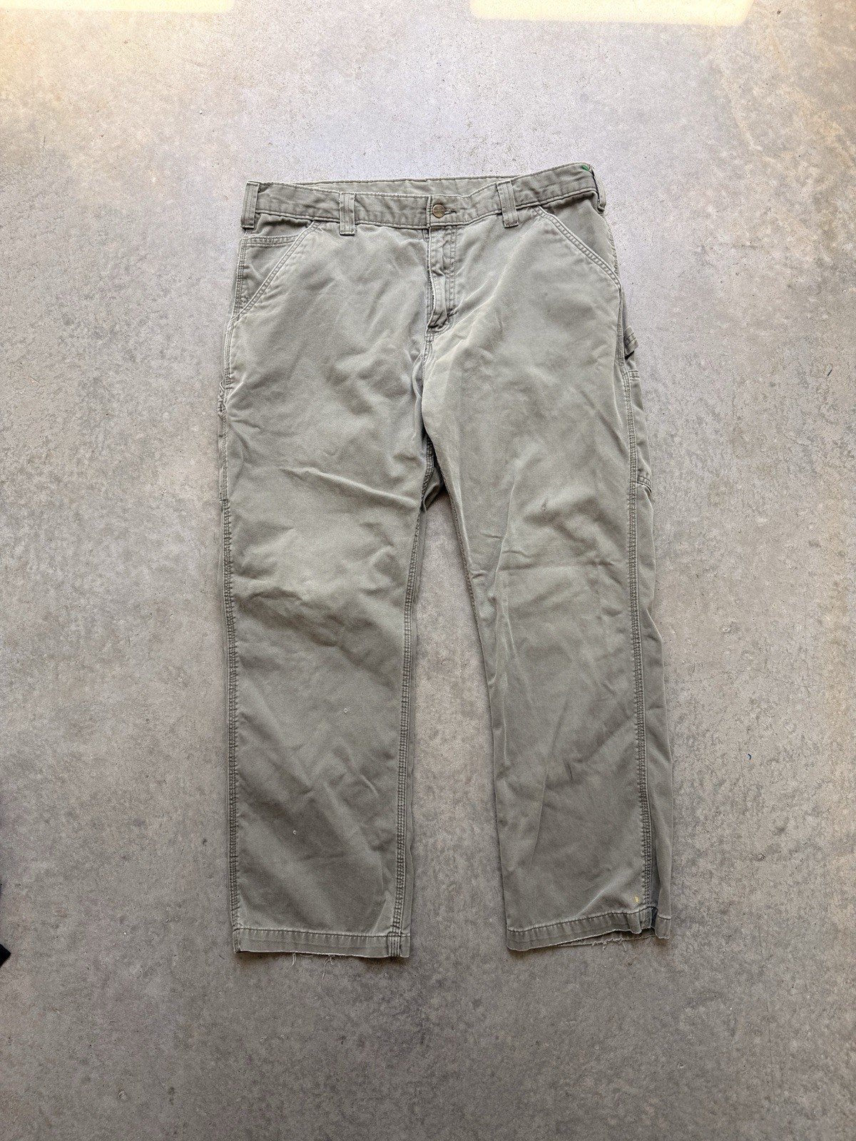 Vintage Carhartt B324 ATG Relaxed Fit Green Pants Size 34×30