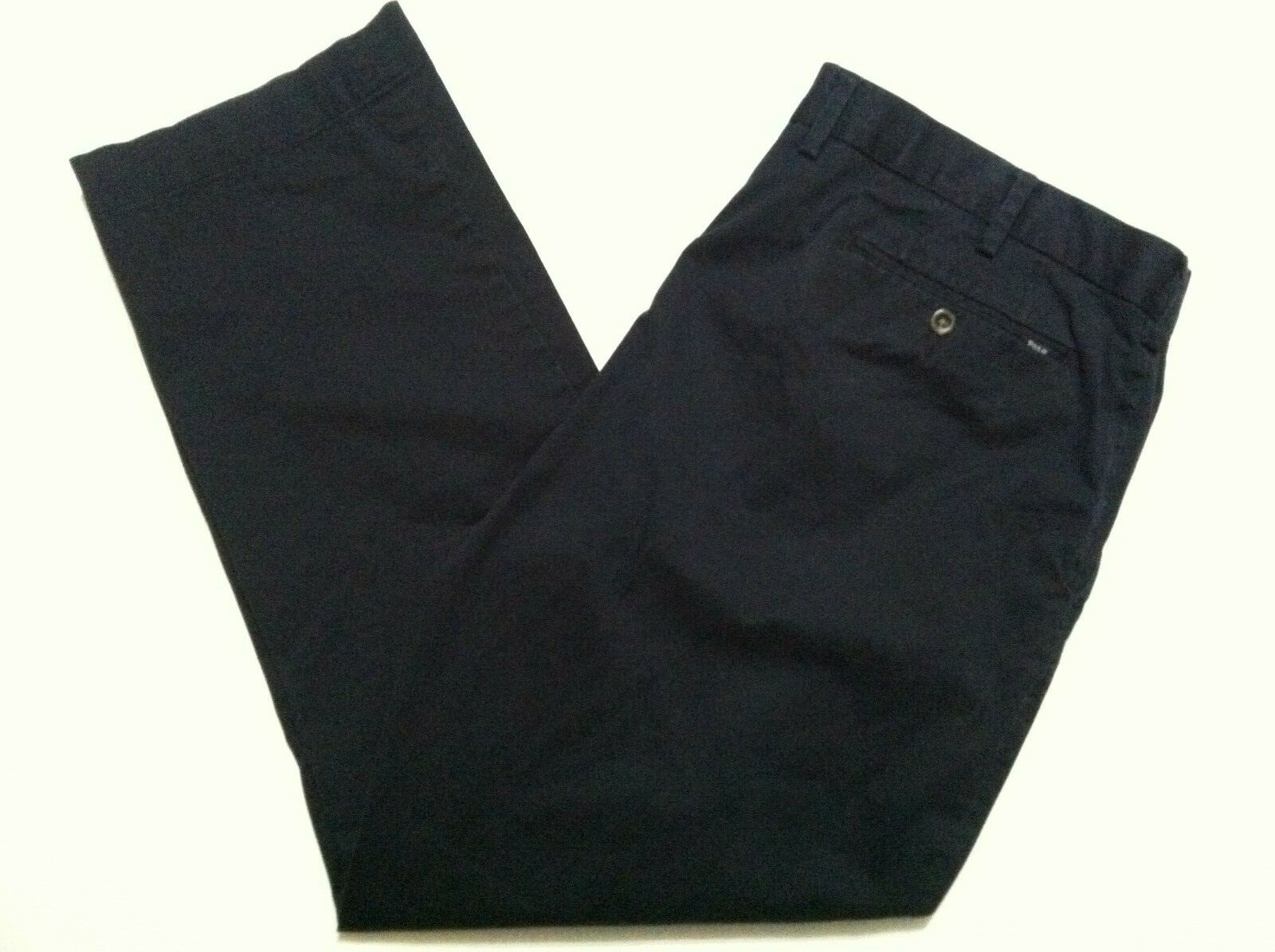 POLO RALPH LAUREN MENS NAVY 97%COTTON 3%ELASTANE CASUAL PANTS SIZE: 40/30