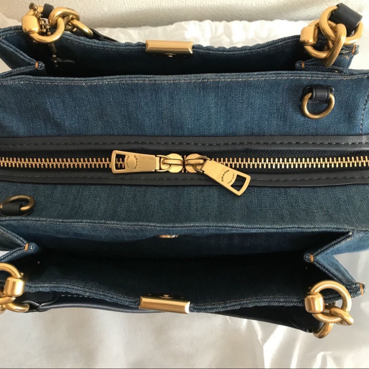 Coach Dreamer 36 With Quilted Denim Bag L18880-66980 93cm Strap 23x41x13 cm