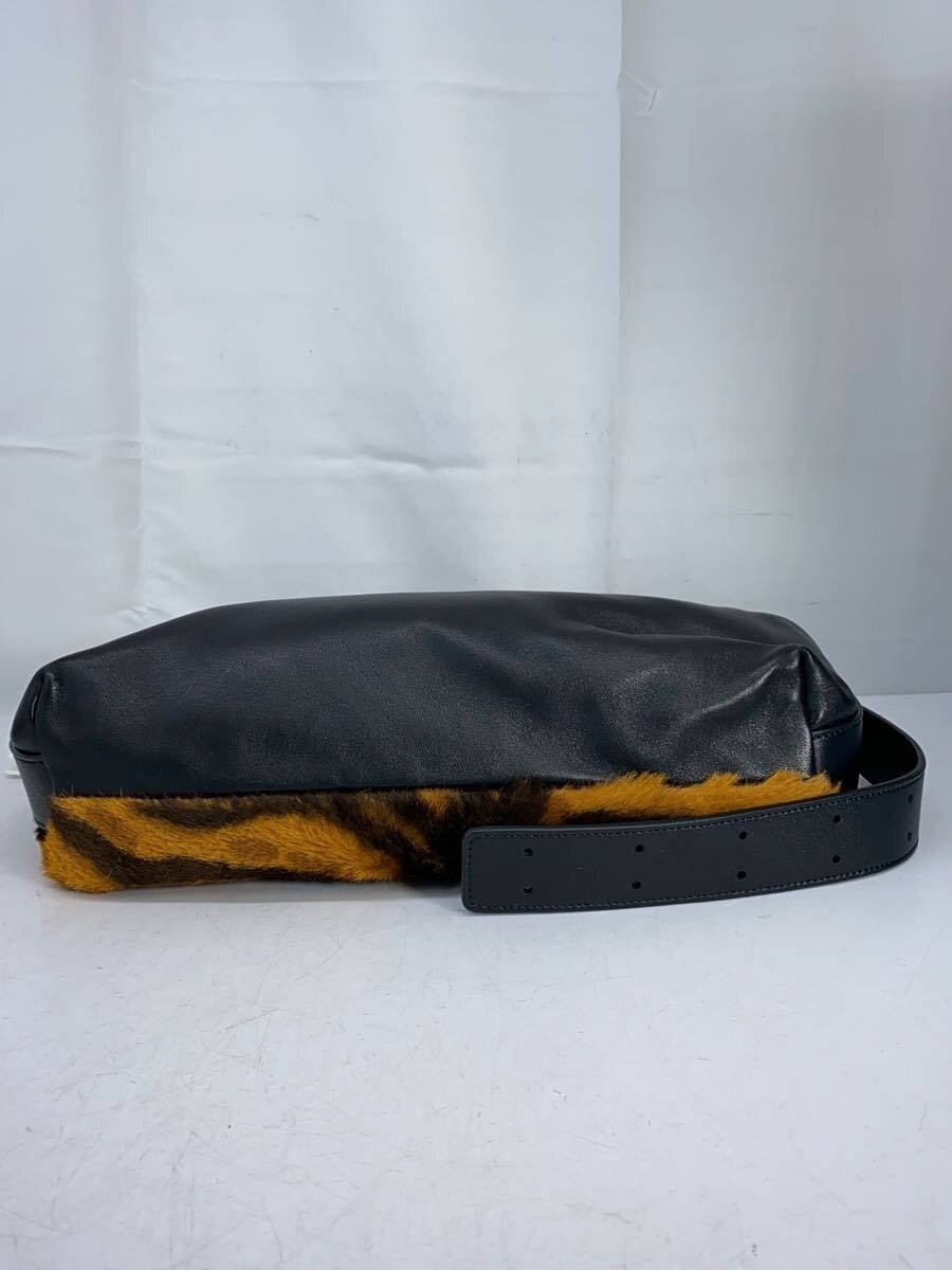 Jil Sander Shoulder Bag Multicolor Animal Print Cowhide Leather Width 12.6in 99