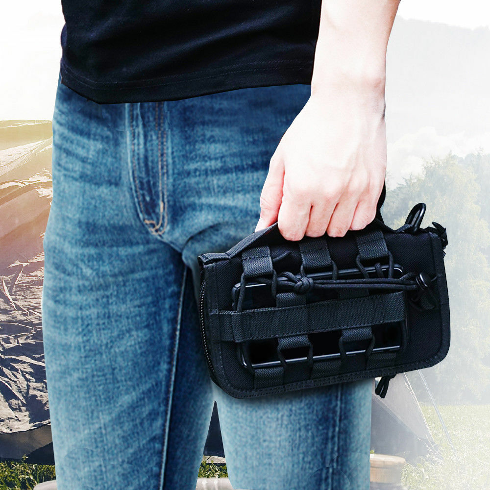 Tactical Clutch Wallet Long Card Holder Case Phone Pack Multi-Functional Handbag