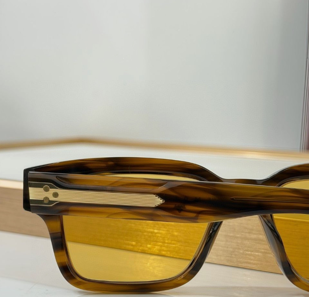Eyewear JMM MOLINO Yellow Brown Frame Gradient Oversized HQ Materials 145mm
