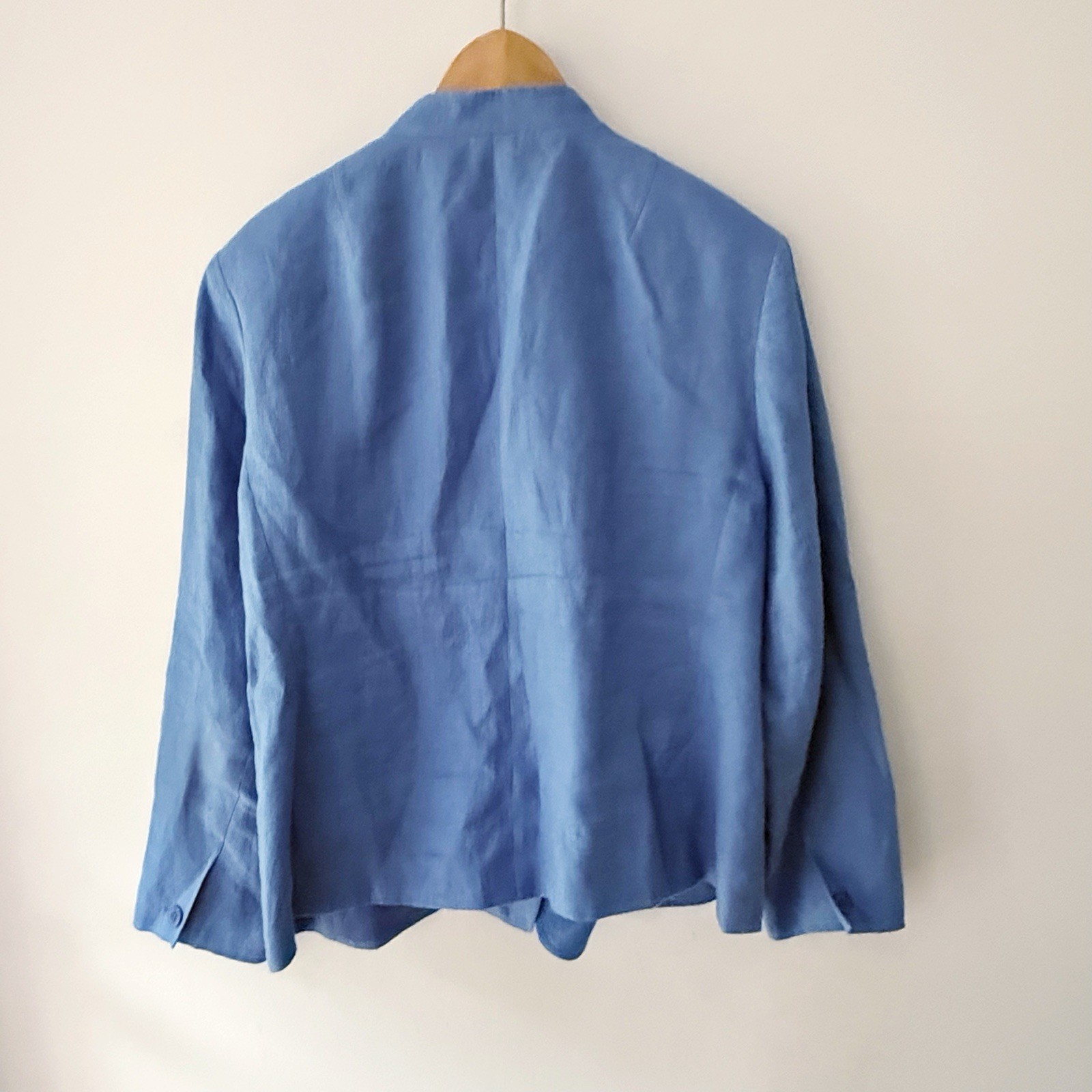 Talbots Women 100% Irish Linen Blazer Size 16W Classic Upscale Coastal Preppy