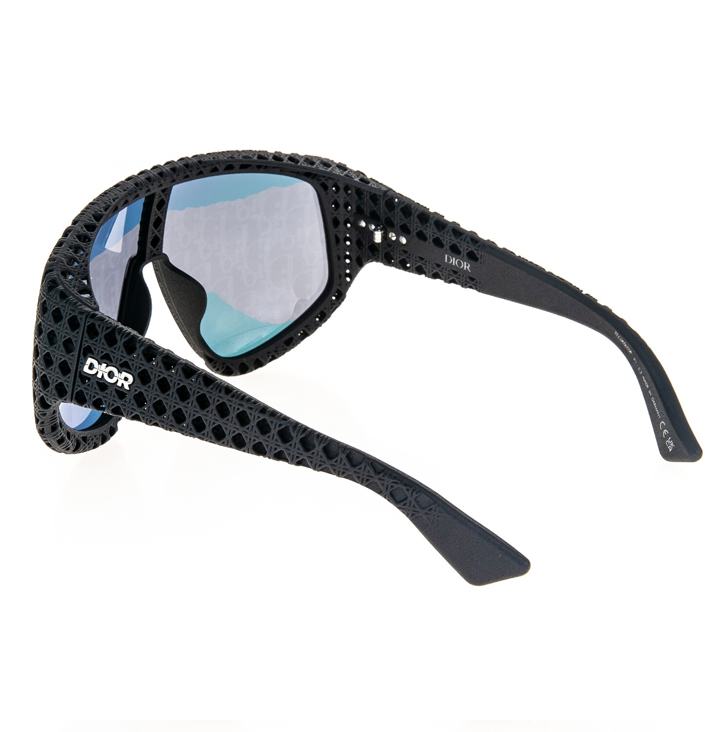 CHRISTIAN DIOR 3D Cannage Black Mirror Print Oblique Mask DIOR3D M1U DM40126U