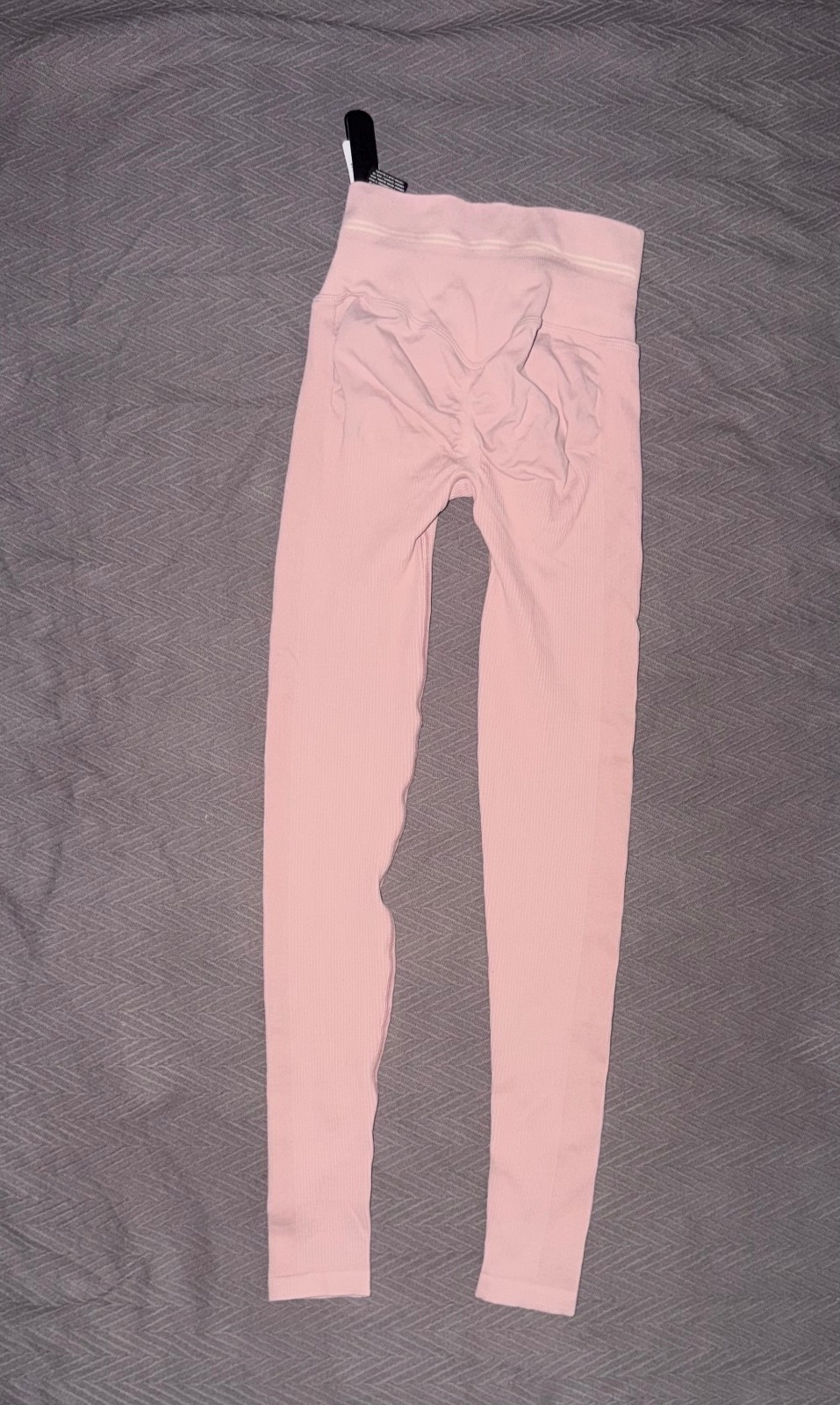Skims Ribbed Seamless Dip Back Legging 26 Inch in Himalayan Pink, Size XS