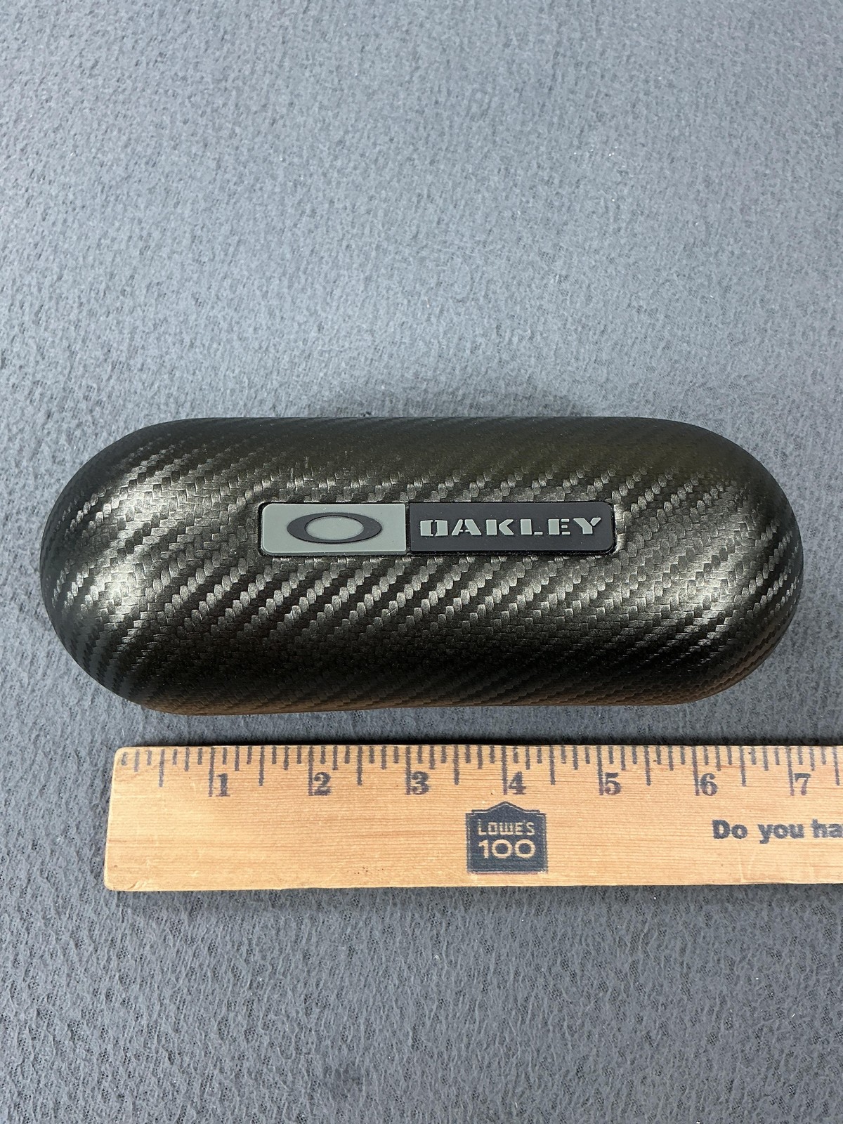 Oakley Sunglasses Case Black Synthetic Carbon Fiber Hard Shell Protective
