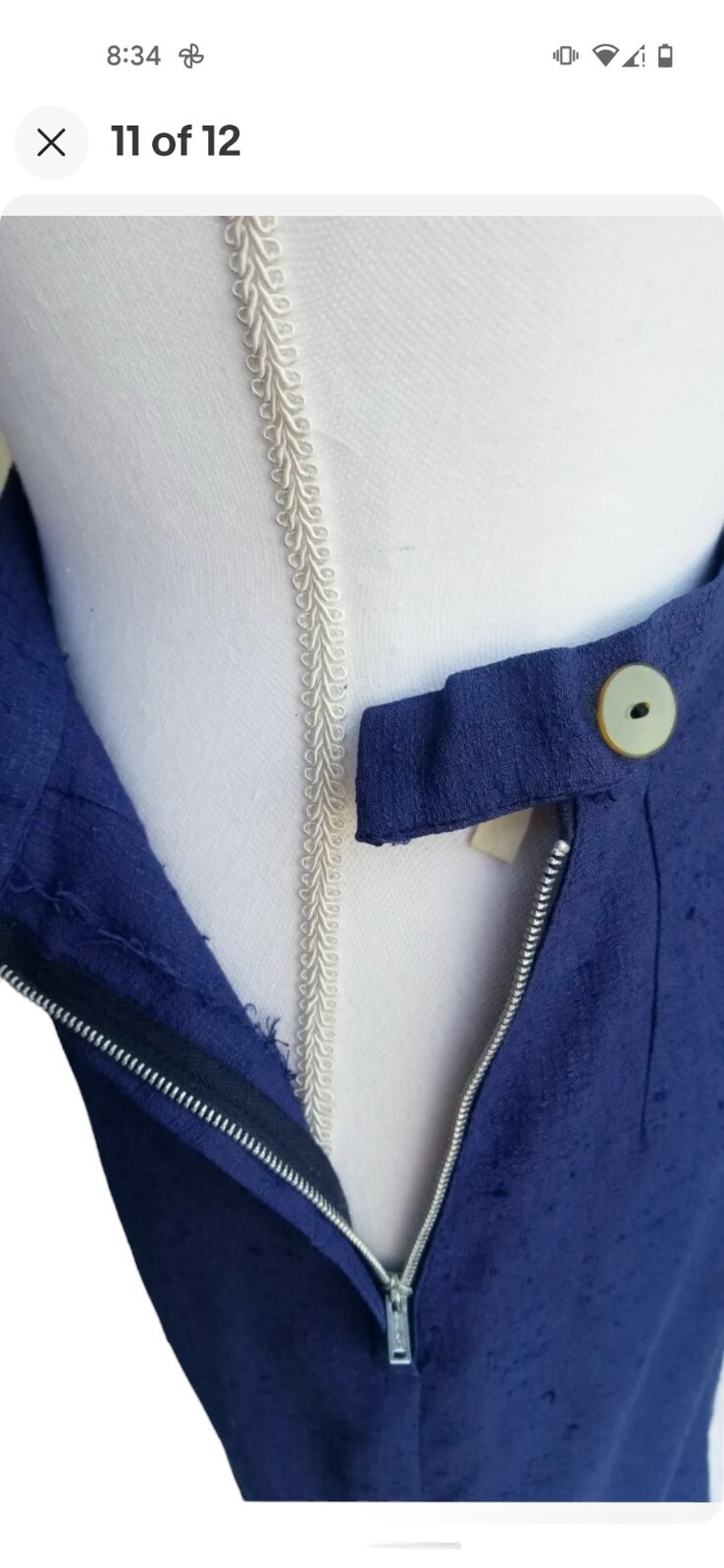 Vintage 50s Spring Suit Small 1950s BETTY ROSE Blue Cotton Jacket Pin Up