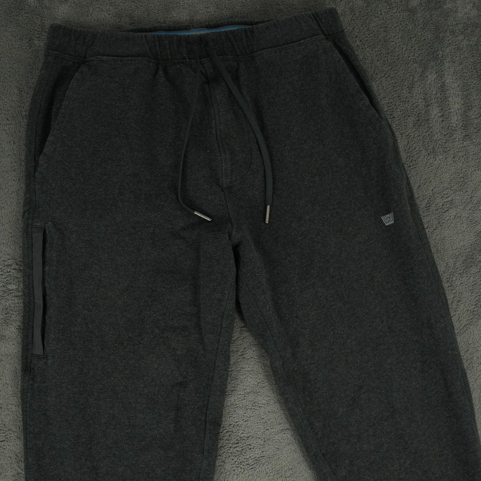 Mack Weldon Joggers Mens Medium Tall Gray For Daily Wear Tapered Drawstring