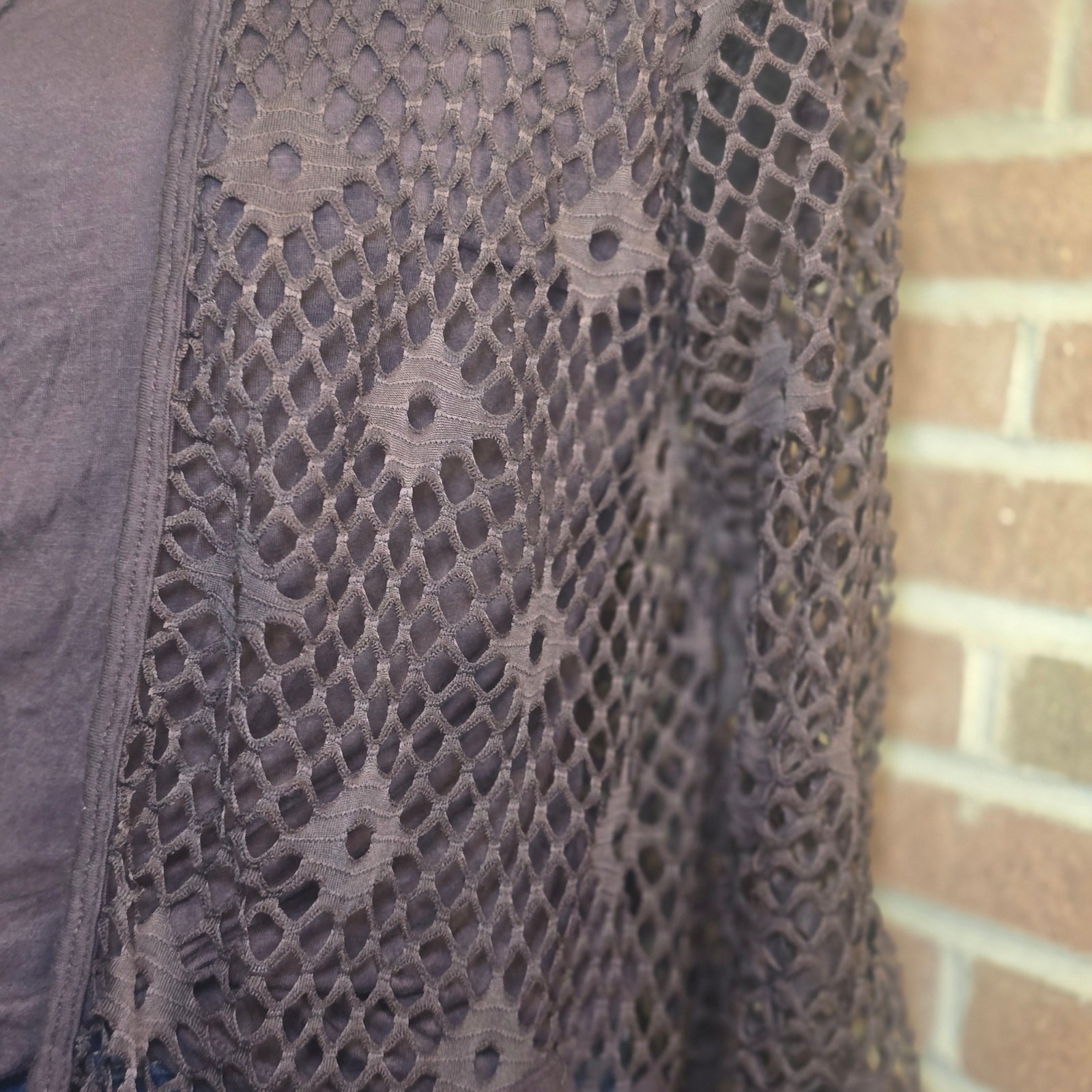 Vintage Onque Casual Chocolate Brown 2-Piece Crochet Set Size M Whimsigoth Boho