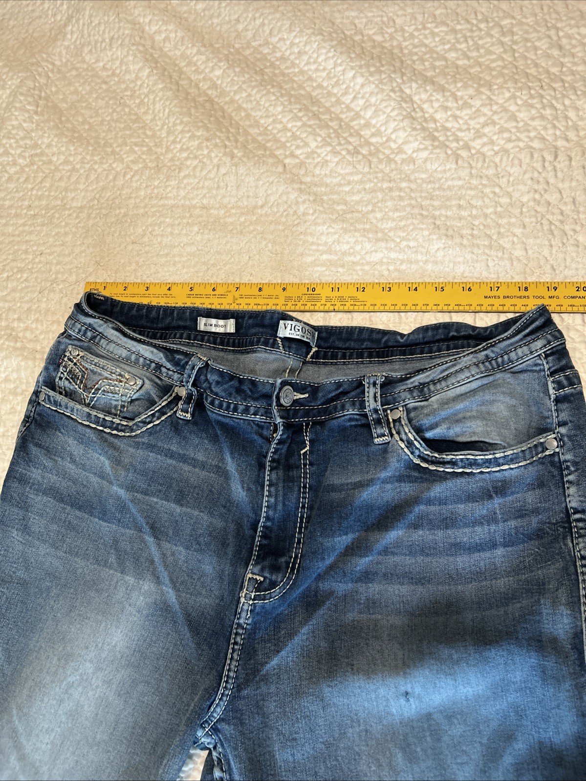 Vigoss Women’s Slim Boot Jeans Plus Size 22 Inseam Length 30”