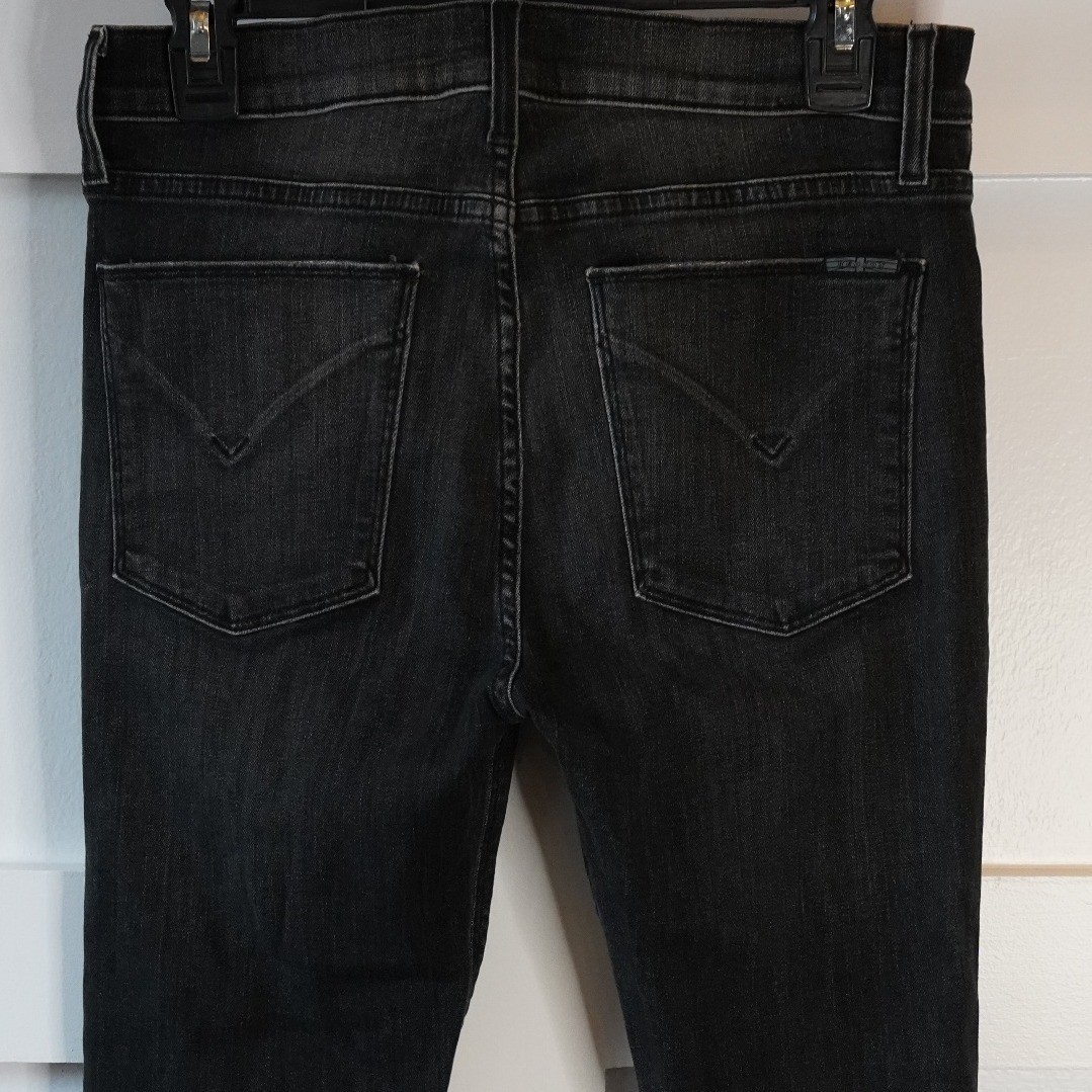 Hudson, Nico “False Idols” Midrise Super Skinny Jeans Distressed Black Size 29