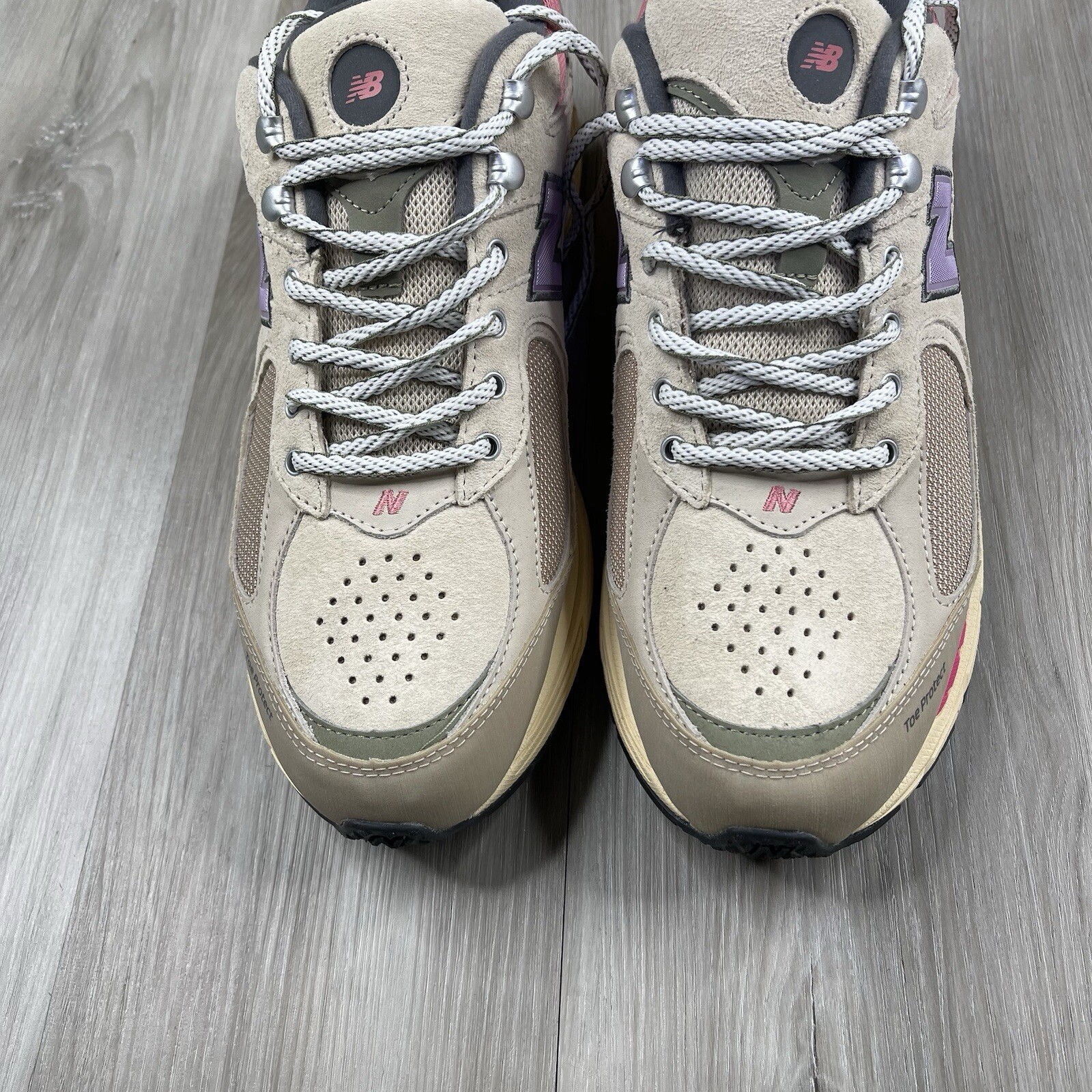 New Balance 2002R Beige Purple Pink Tan Hiking Trail Shoes M2002RWL Mens 12 NWOB