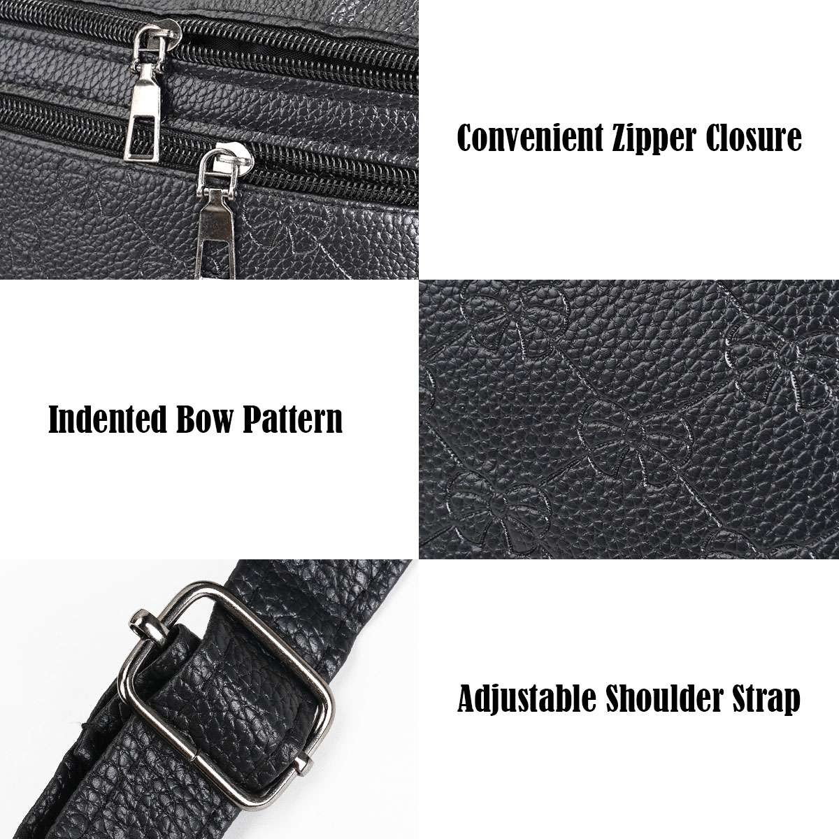 Women Vintage Crossbody Shoulder Bag Soft PU Leather Lightweight Handbag Purse