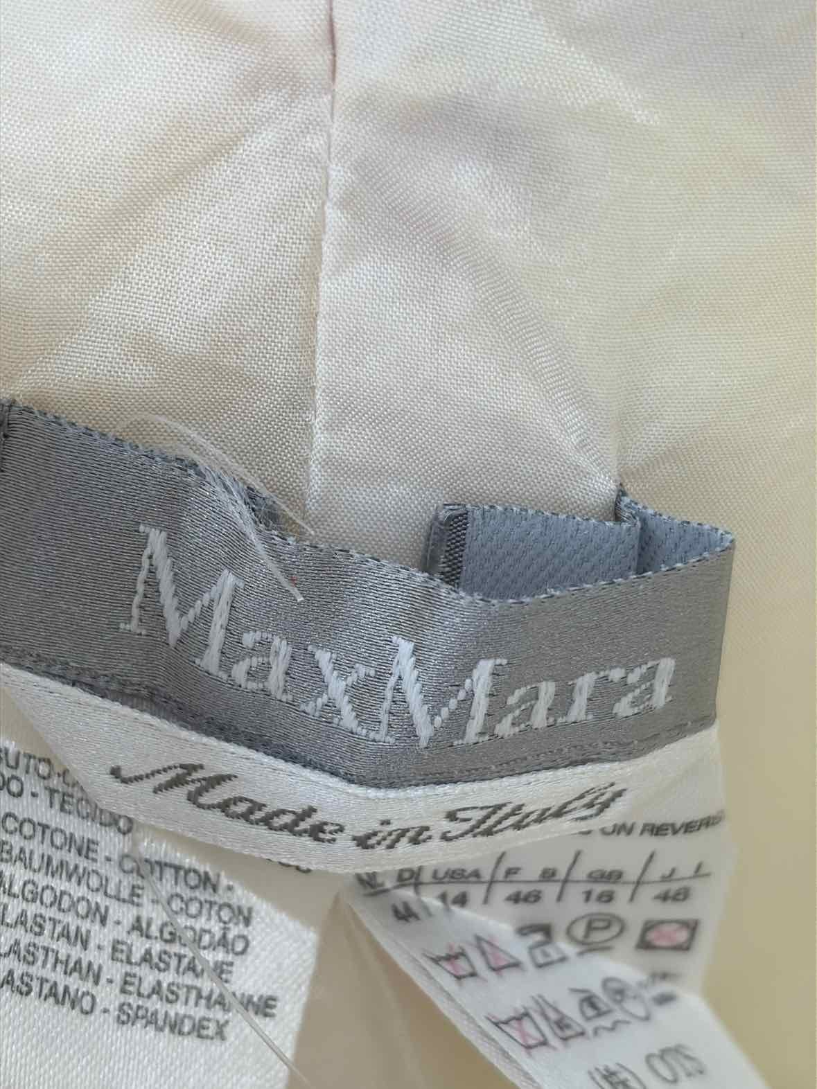 Pre-Owned Max Mara White Size 14 Midi Sleeveless Dress