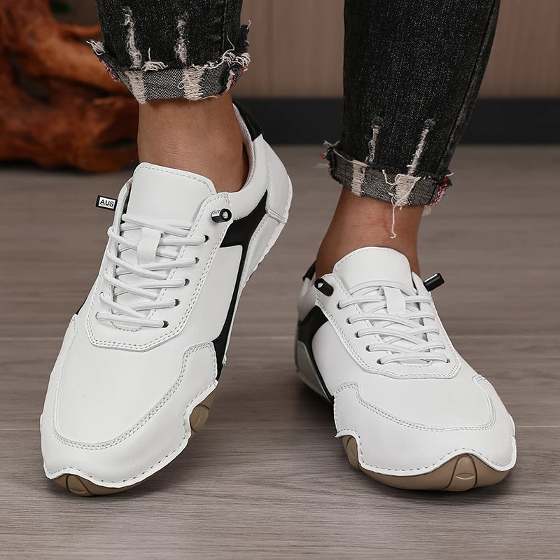Men Boots Durable Upper Cycling Walking Shoes Commuting Daily Wear Bare Sneakers