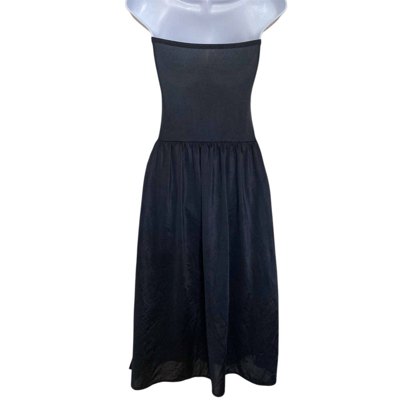 Vintage 70s Danskin Disco Ballet Strapless Halter Stevie Boho Swimsuit Dress XS