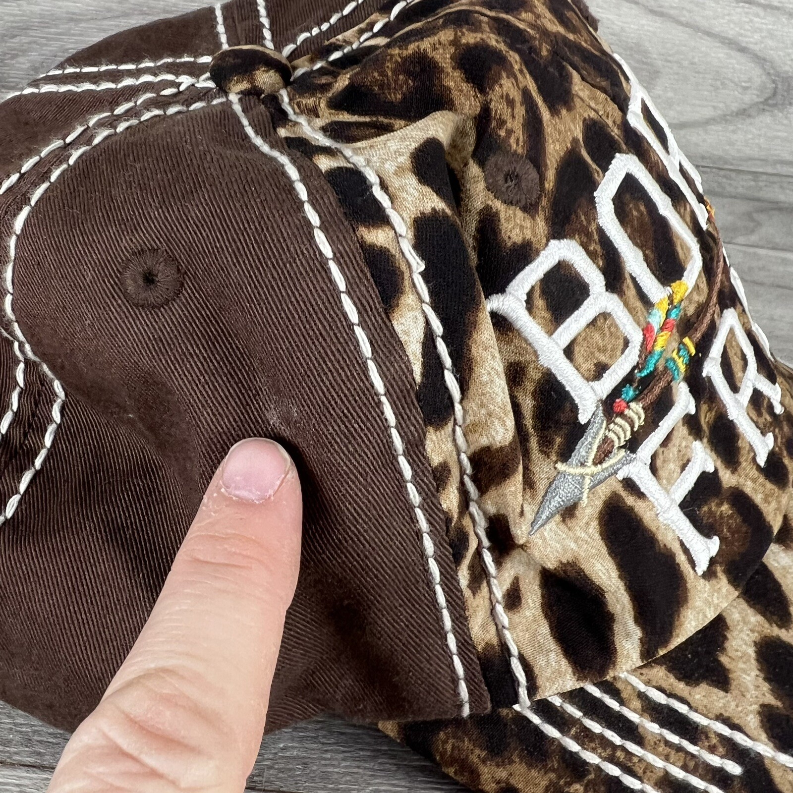 KBETHOS Baseball Cap Hat Womens Brown Adjustable Cheetah Born Free Boho Festival