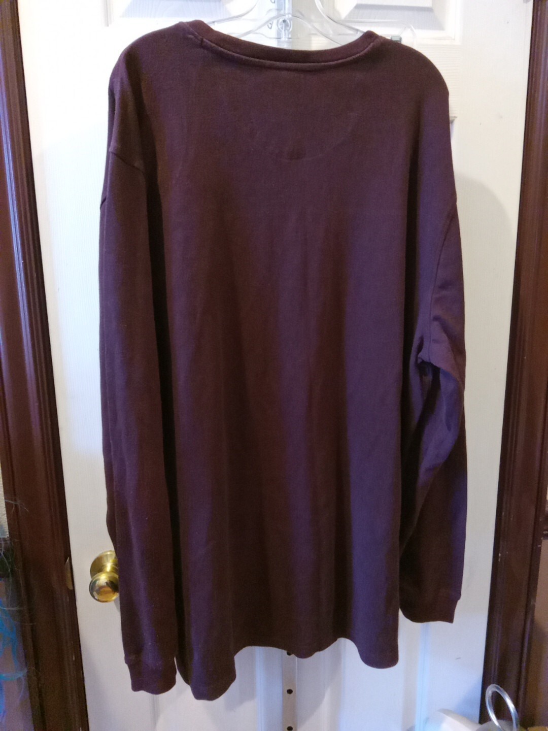 Van Heusen Men 2XLT Pullover Sweatshirt Sweater Burgundy Dark Red Warm Wear USED